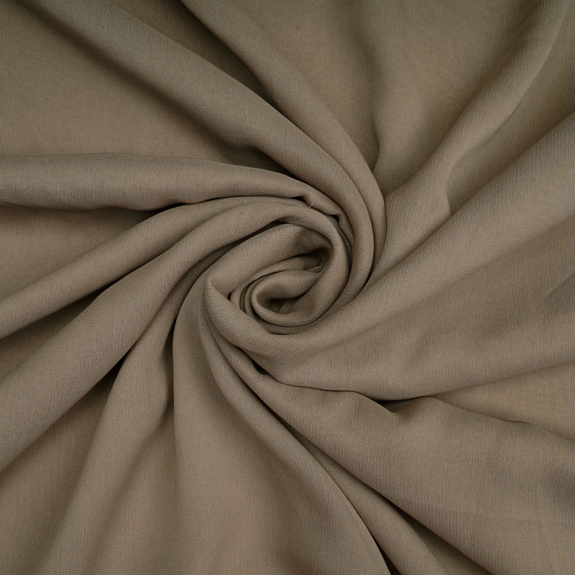 (Pre-Cut 4.10 Mtr)Green Georgette Silk Fabric with Zari Border