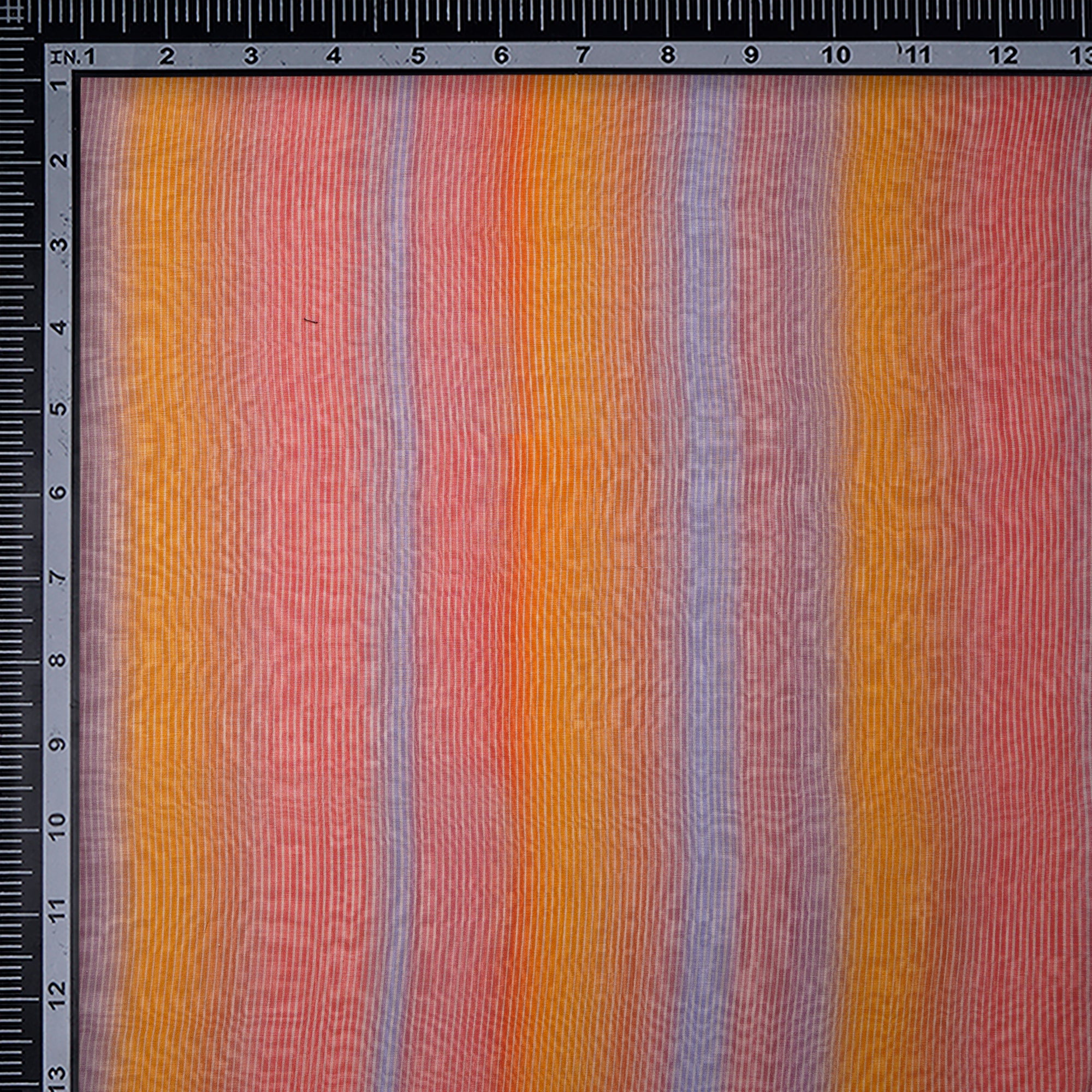 (Pre-Cut 4.00 Mtr)Multi Color Digital Printed Pure Chanderi Fabric