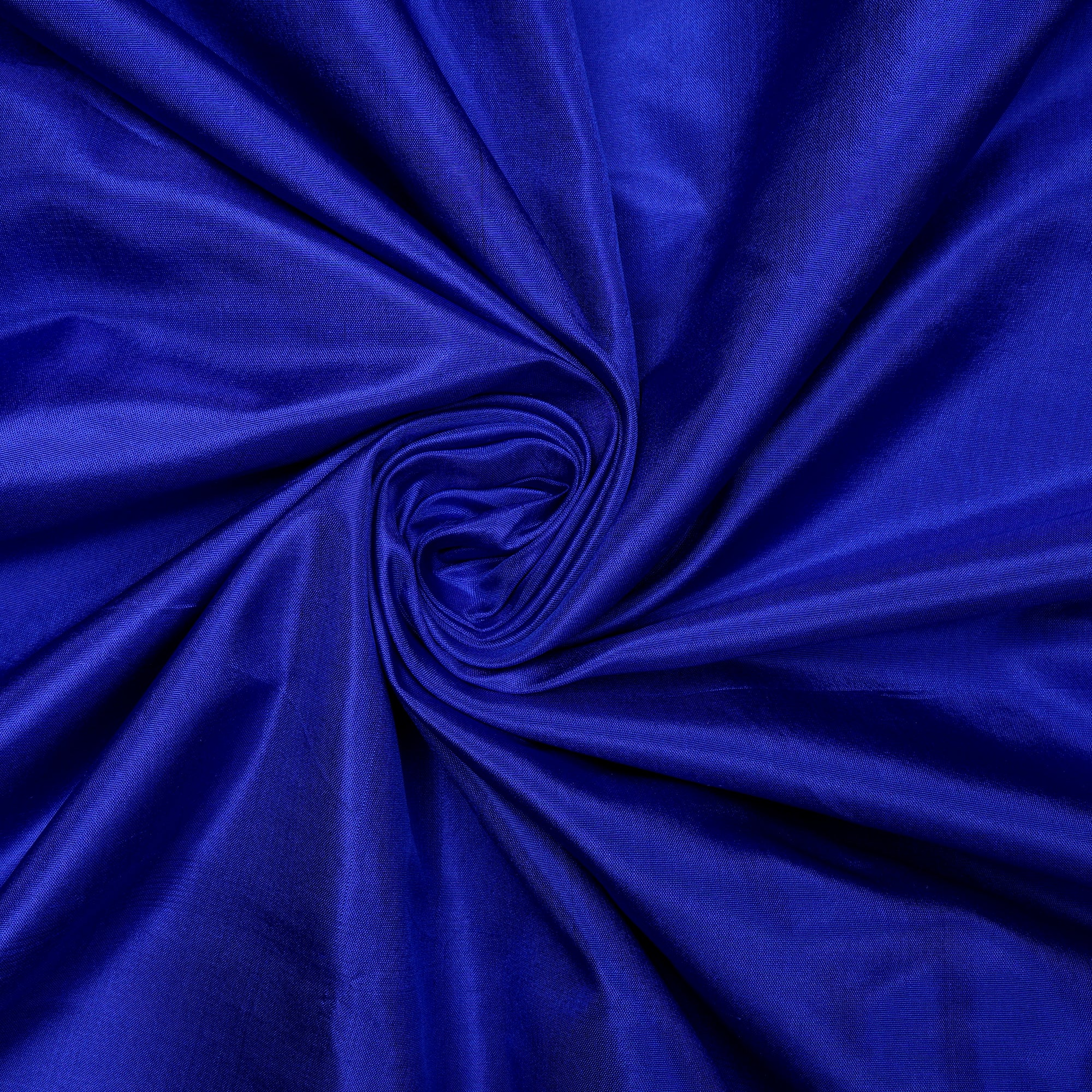 (Pre-Cut 1.00 Mtr)Nautical Blue Piece Dyed Plain Silk Fabric