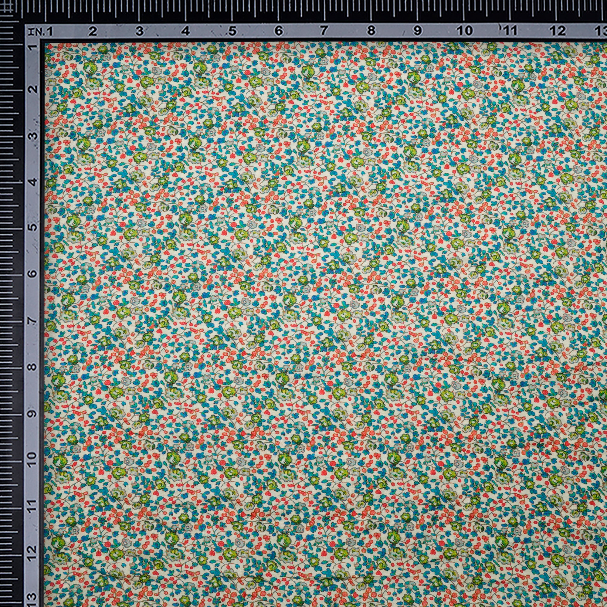 (Pre-Cut 2.60 Mtr)Multi Color Floral Pattern Digital Printed Pure Viscose Muslin Fabric