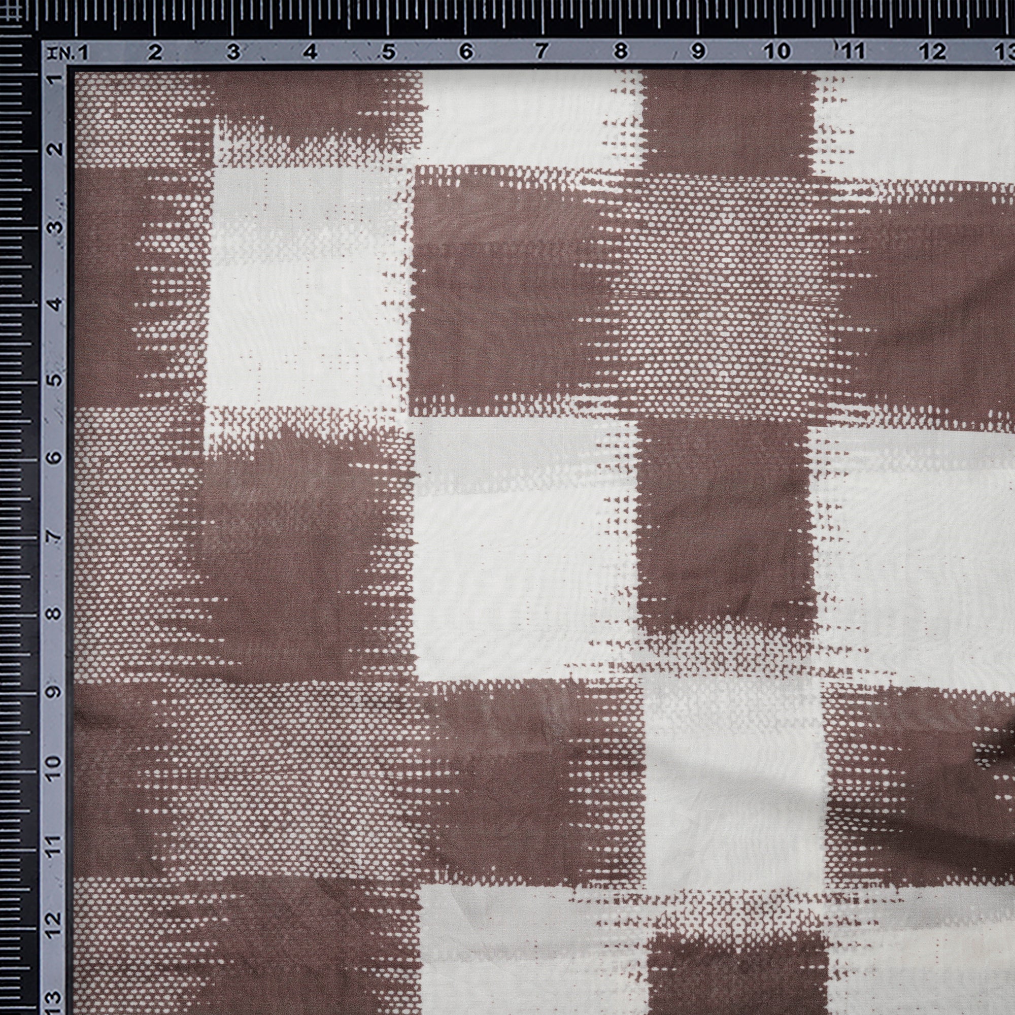 (Pre-Cut 3.70 Mtr)Pine Bark All over Pattern Digital Print Silk Fabric