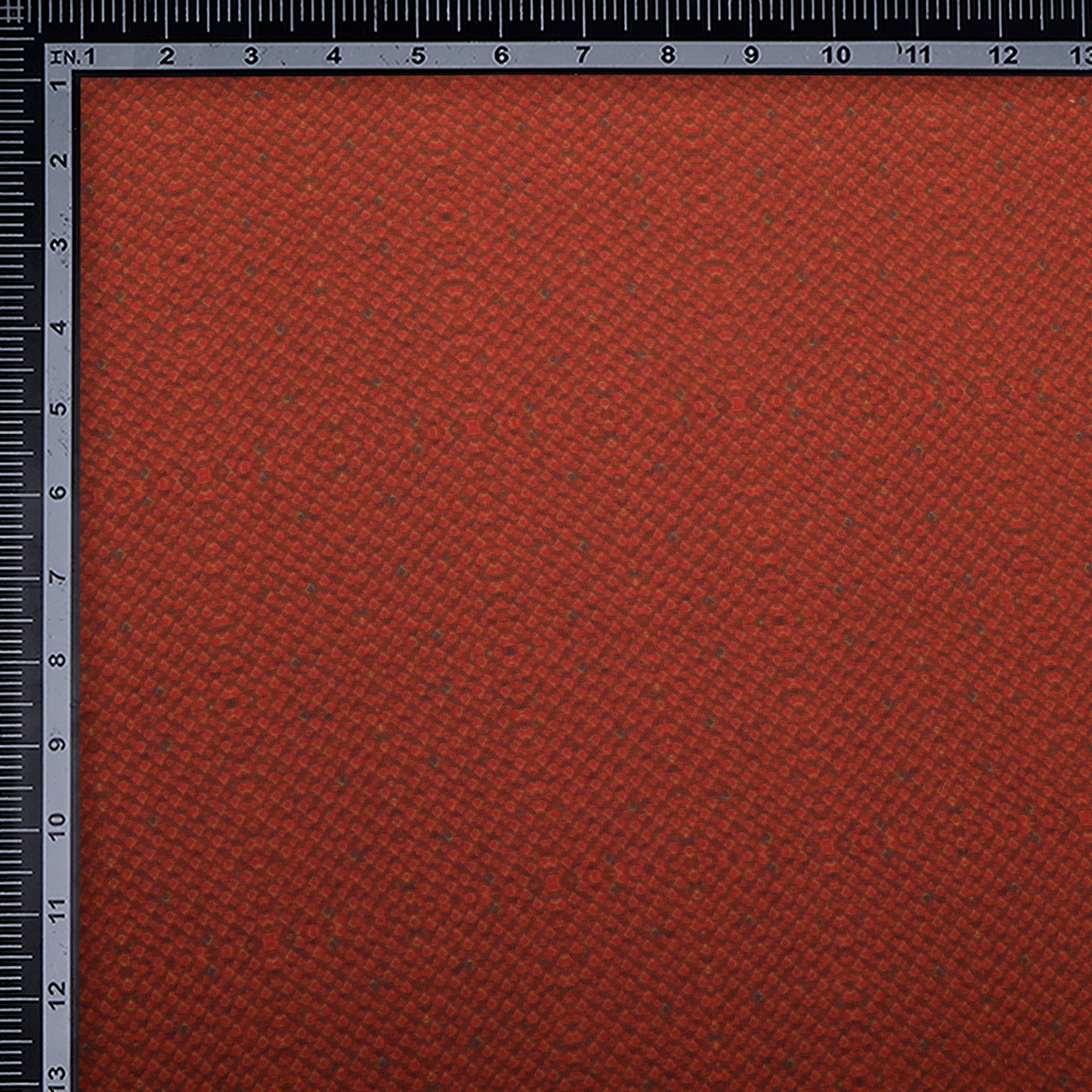 Buy (Pre-Cut 2.25 Mtr)Rust Red Digital Print High Twist Poly Voile| FFAB