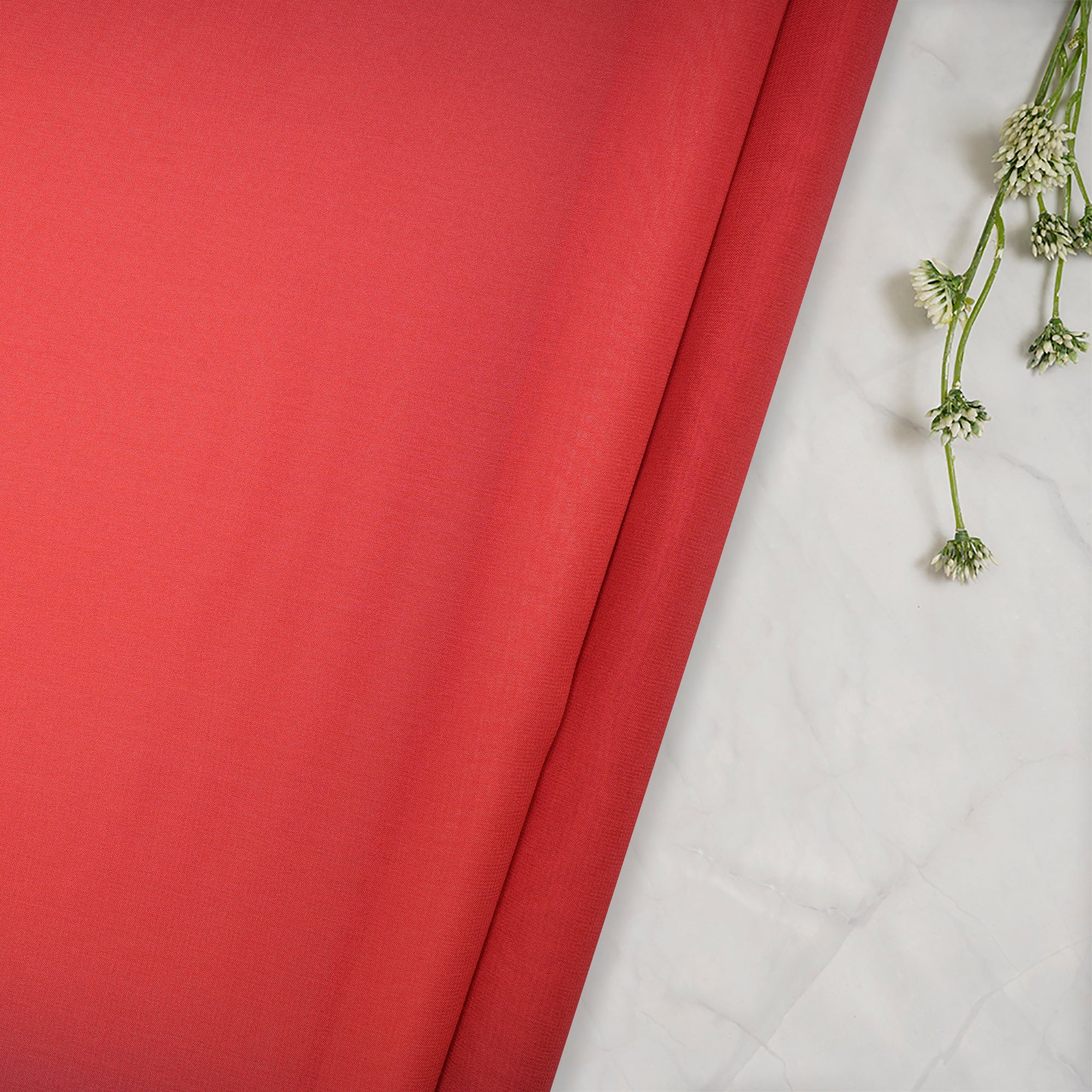 (Pre-Cut 2.10 Mtr) Red-Purple Plain Ombre Fabric