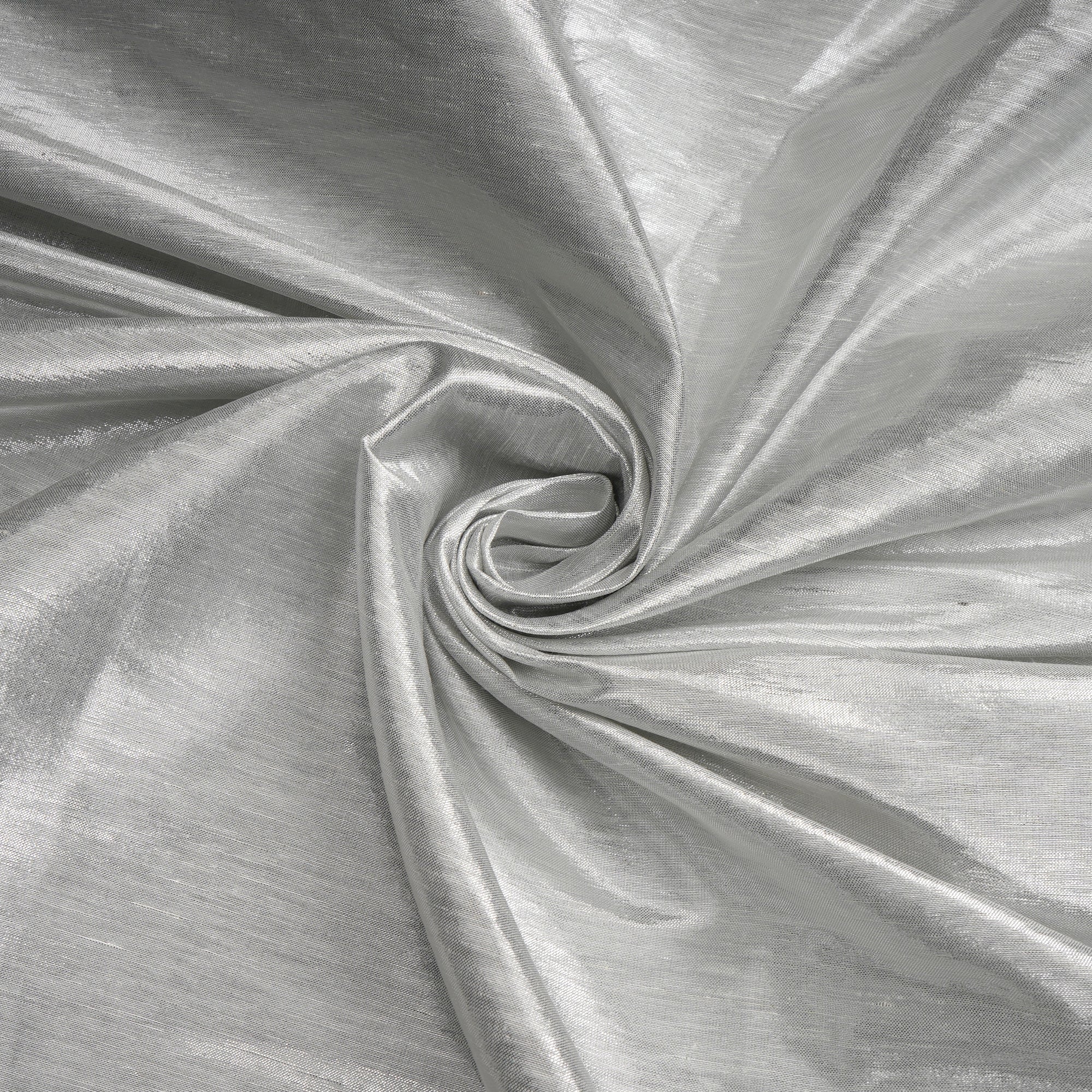 Silver Metallic Linen Fabric