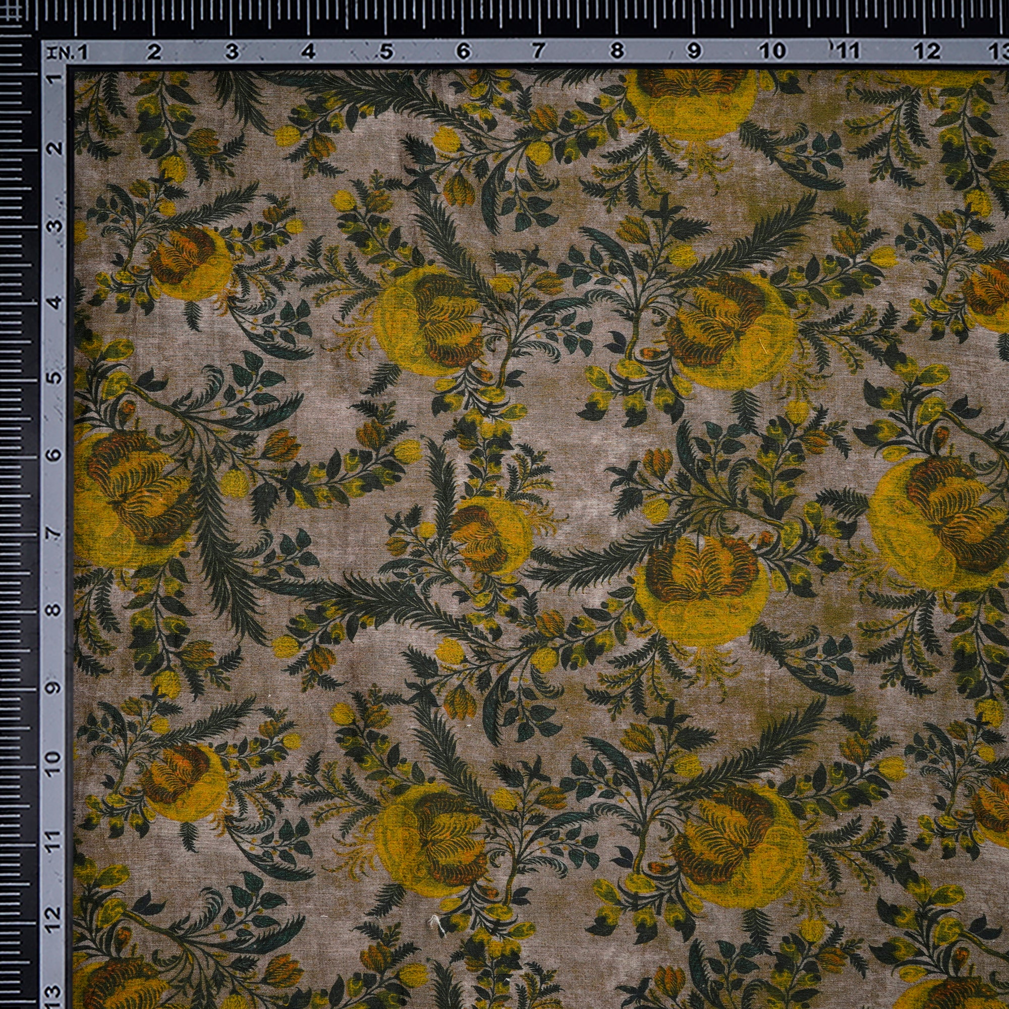 (Pre-Cut 1.70 Mtr) Multi Color Digital Printed Silk Linen Fabric