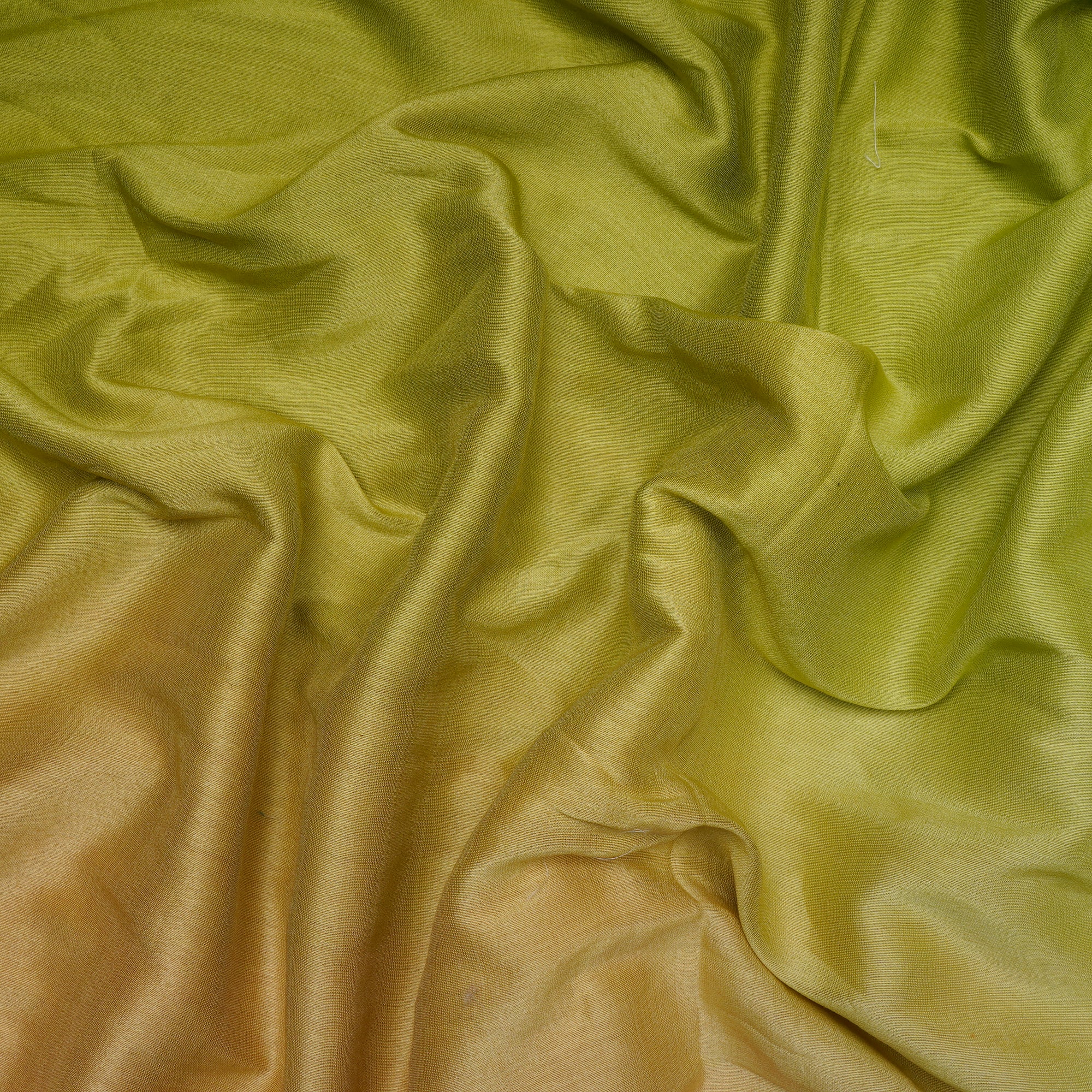 (Pre-Cut 1.65 Mtr)Green-Beige Ombre Dyed Chanderi Fabric