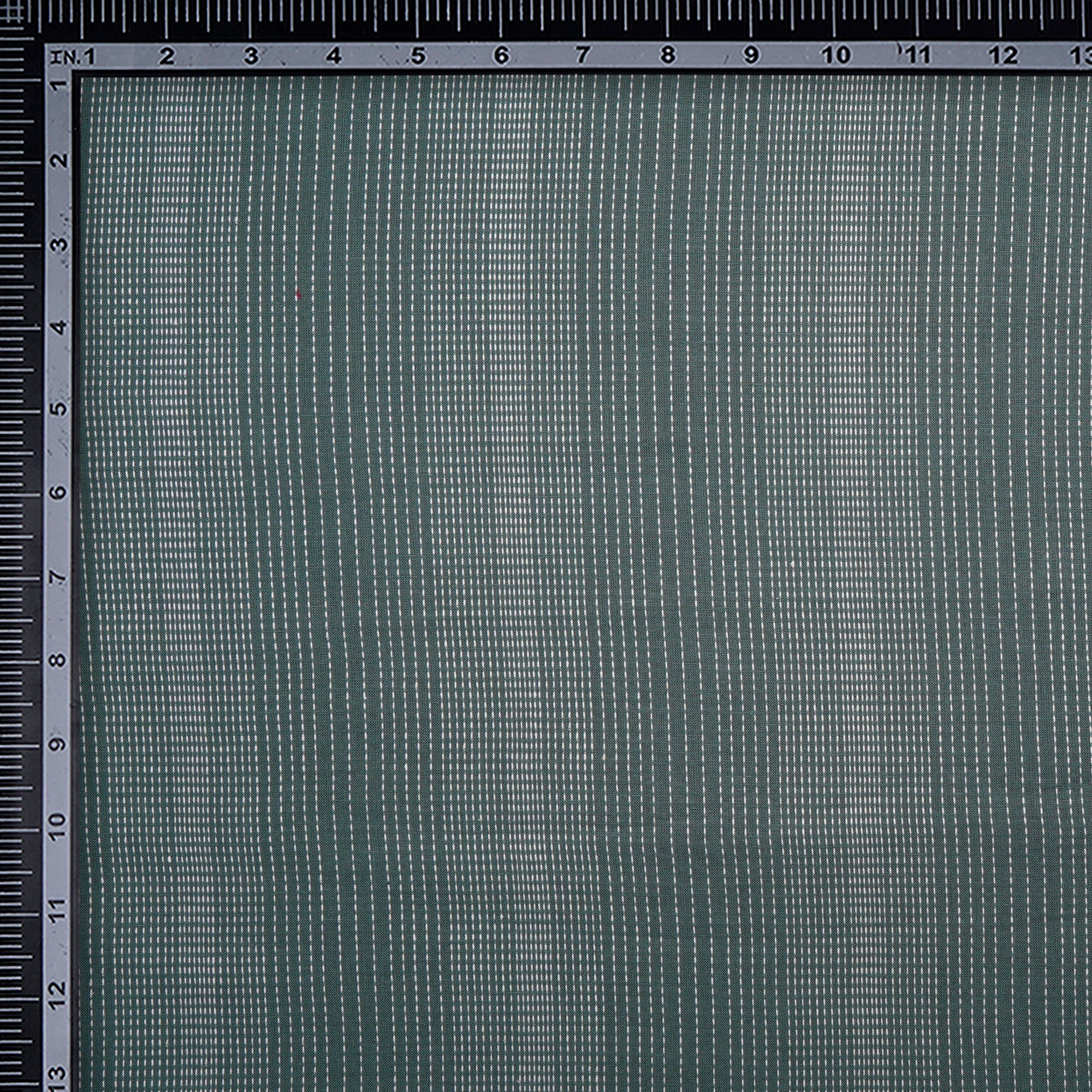 (Pre-Cut 1.00 Mtr)Oil Blue Stripes Pattern Yarn Dyed Cutwork Fancy South Cotton Fabric