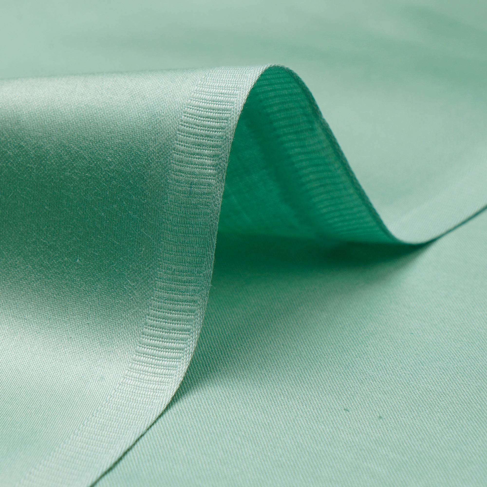 (Pre-Cut 1.10 Mtr)Mint Green Premium Mill Dyed Glazed Cotton Satin Fabric