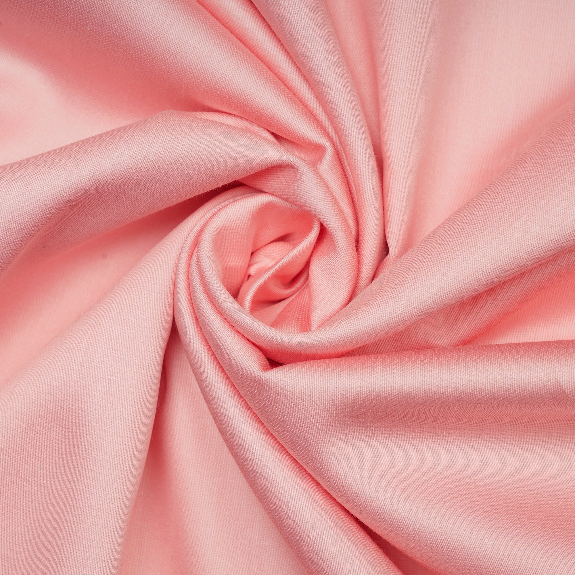 (Pre-Cut 1.50 Mtr)Baby Pink Premium Mill Dyed Glazed Cotton Satin Fabric