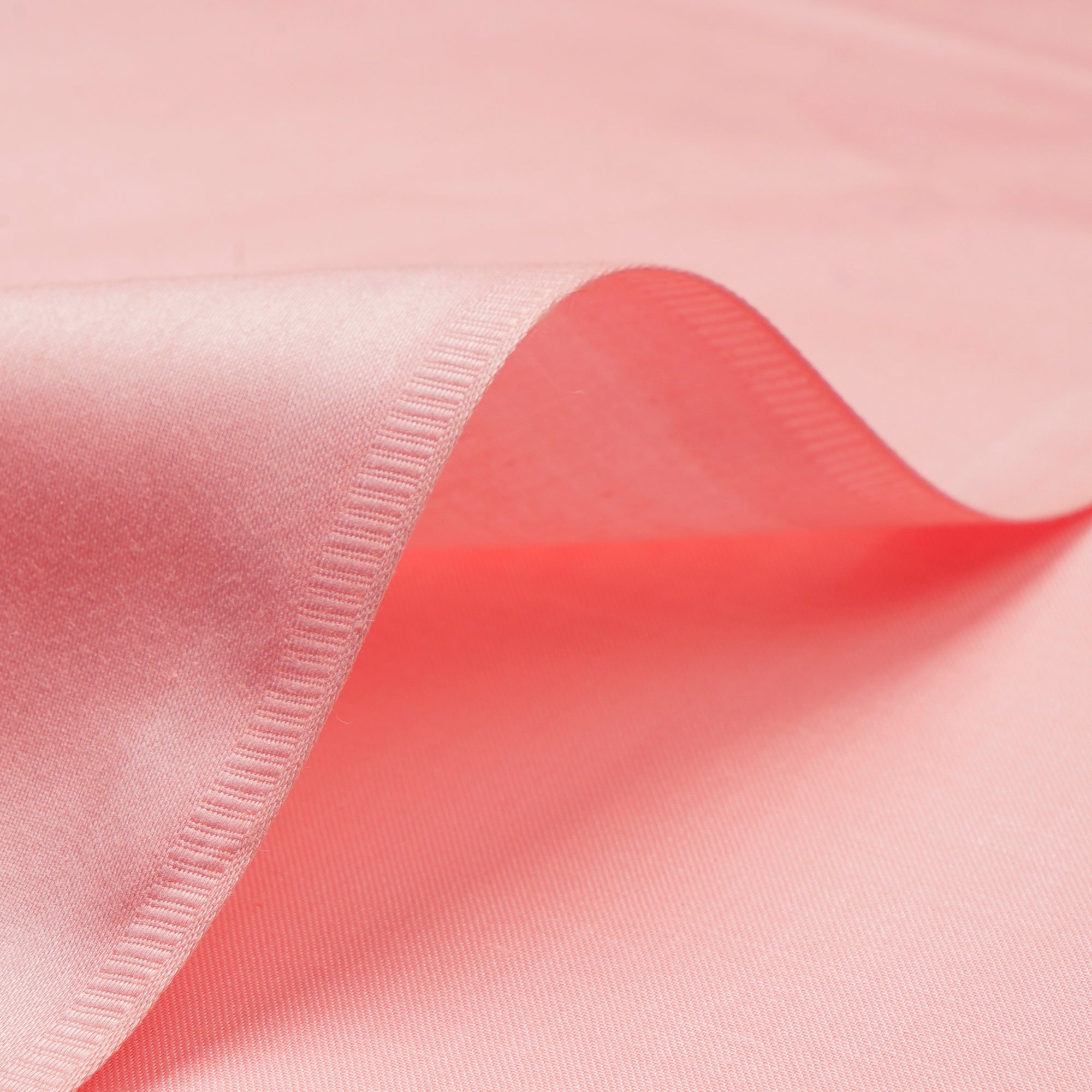 (Pre-Cut 1.50 Mtr)Baby Pink Premium Mill Dyed Glazed Cotton Satin Fabric