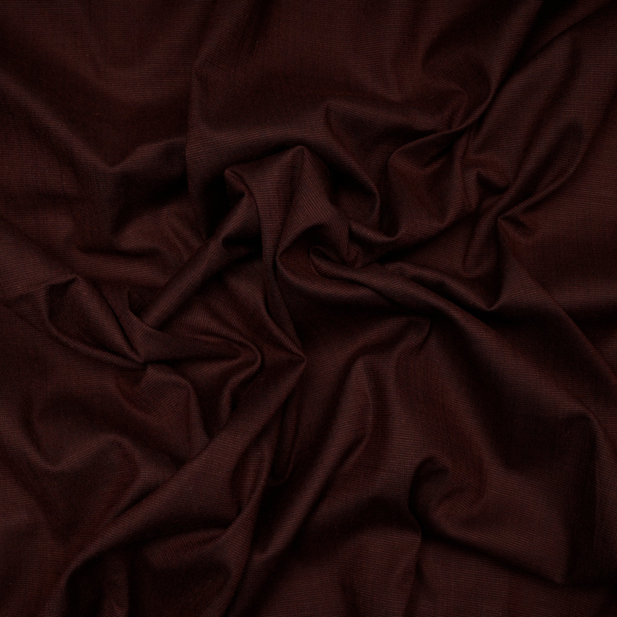 (Pre-Cut 2.00 Mtr)Dark Stretch Brown Viscose Lycra South Cotton Fabric