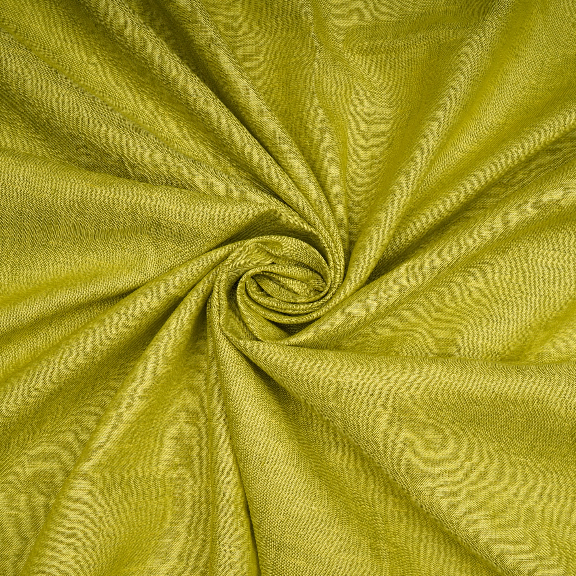 (Pre-Cut 3.03 Mtr)Parrot Green Color Pure Linen Fine Count Yarn Dyed Fabric