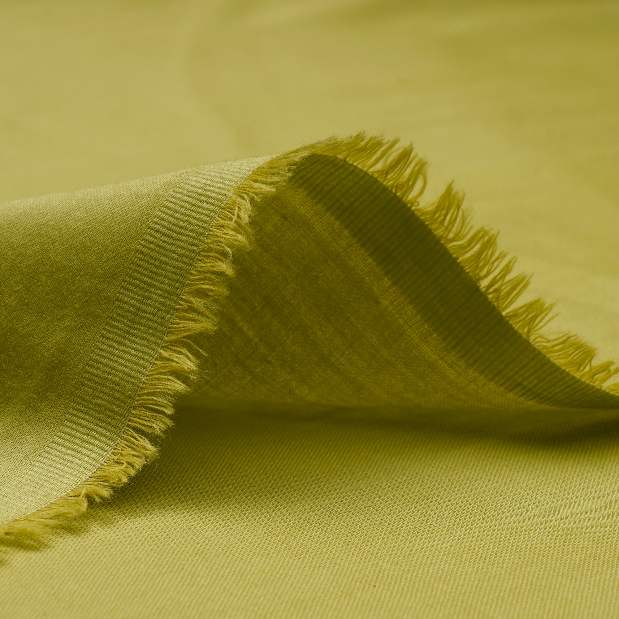 (Pre-Cut 1.45 Mtr)Lime Green Piece Dyed Plain Cotton Fabric