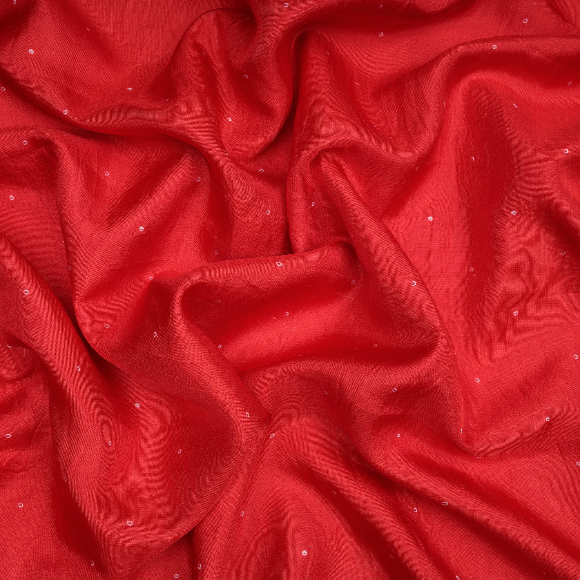 (Pre-Cut 2.85 Mtr)Red All Over Pattern Digital Printed Pure Chanderi Fabric