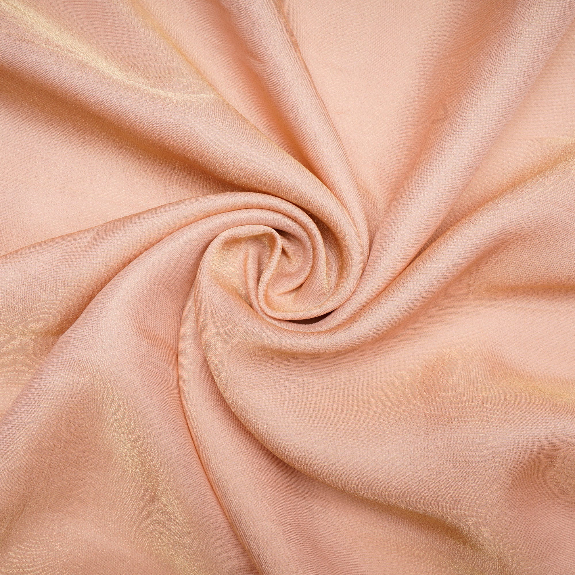 (Pre-Cut 0.50 Mtr)Peach Viscose Organza Tissue Fabric