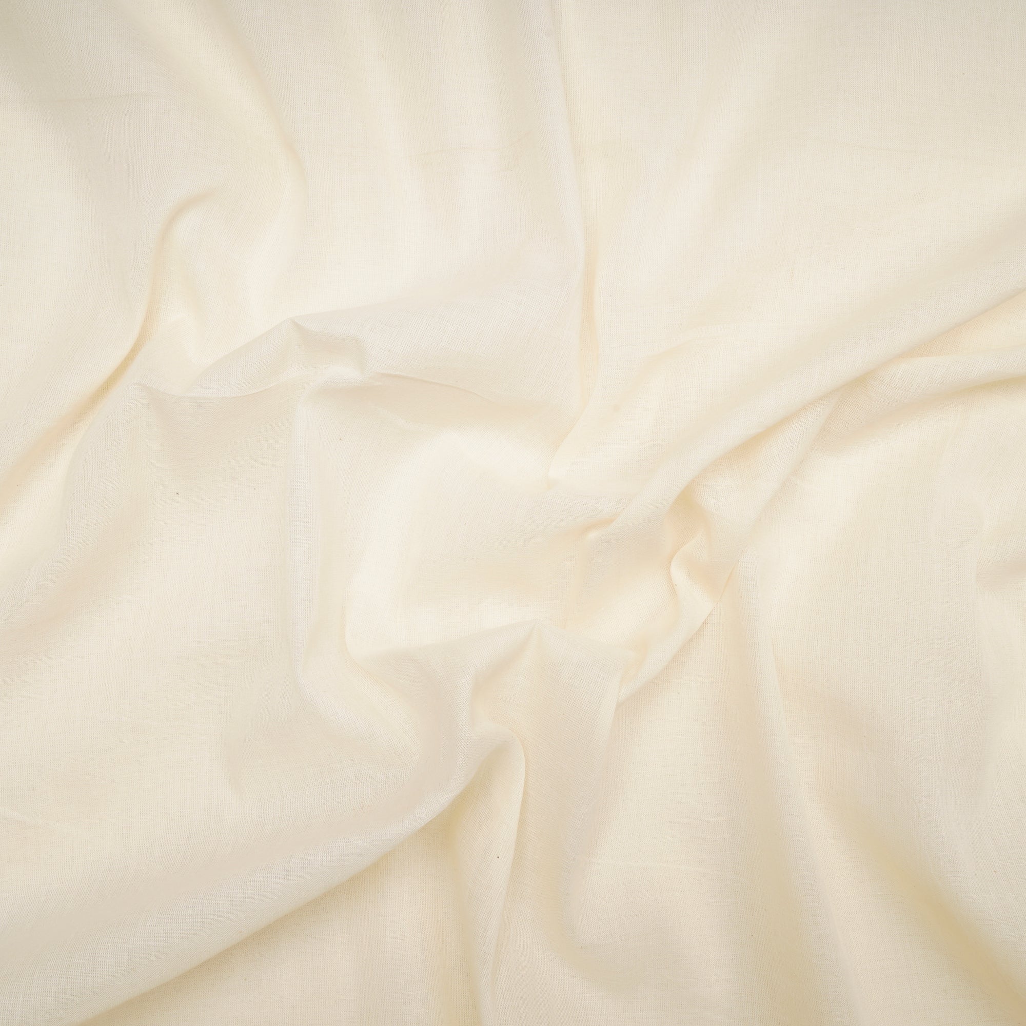 (Pre-Cut 2.10 Mtr)Off White Dyeable Cotton Cambric Fabric