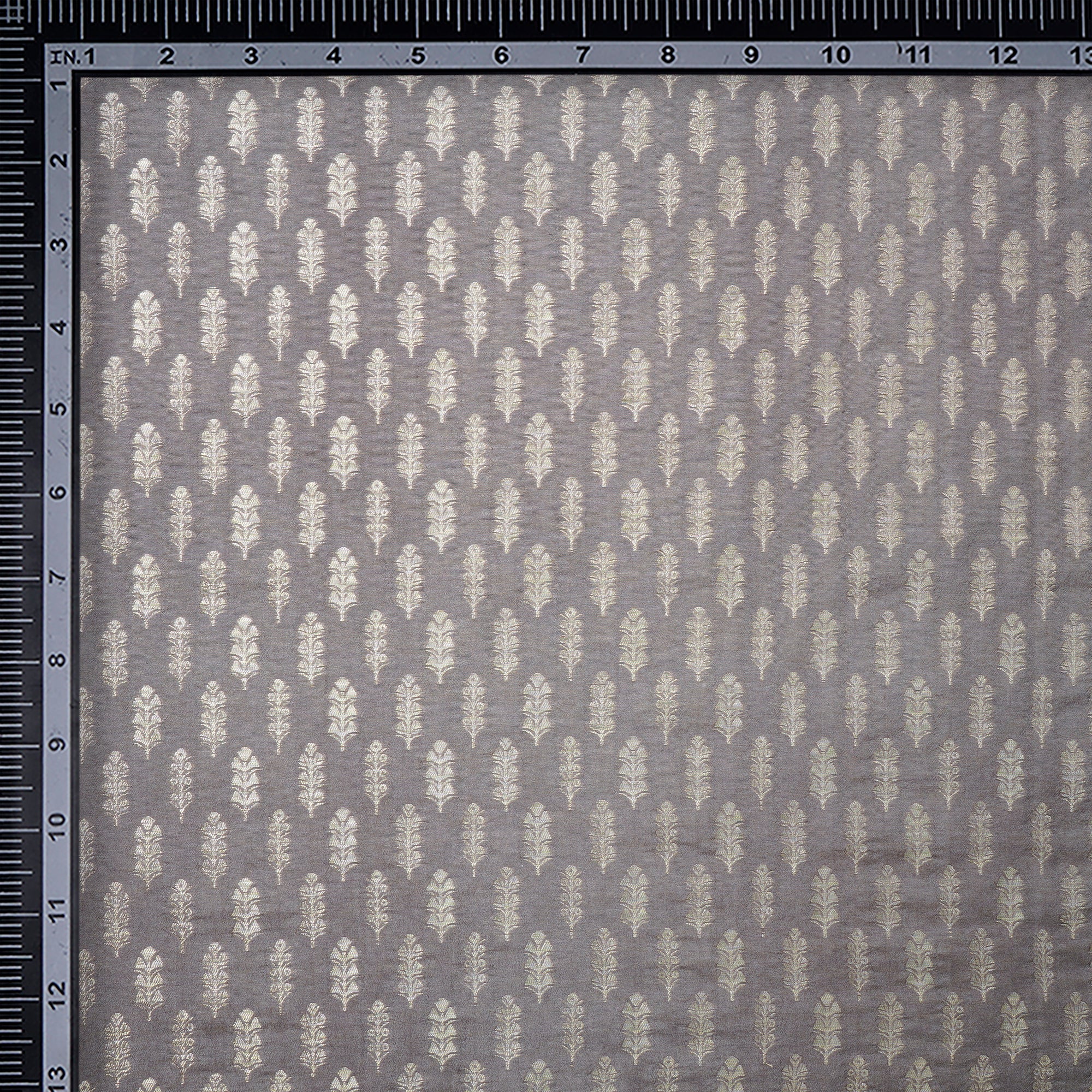 (Pre-Cut 1.00 Mtr)Sphinx Floral Booti Pattern Blended Banarasi Brocade Fabric