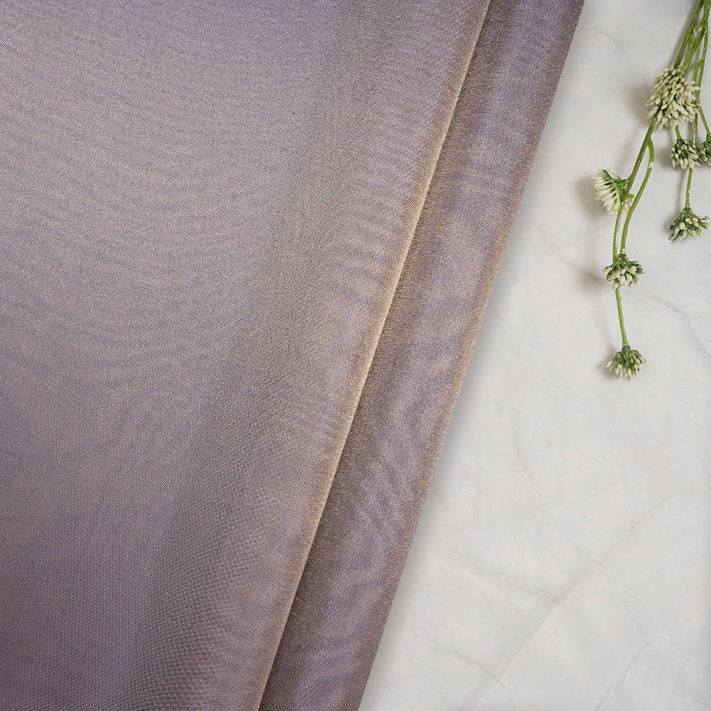 (Pre-Cut 1.75 Mtr)lilac Dyed Viscose Tissue Fabric