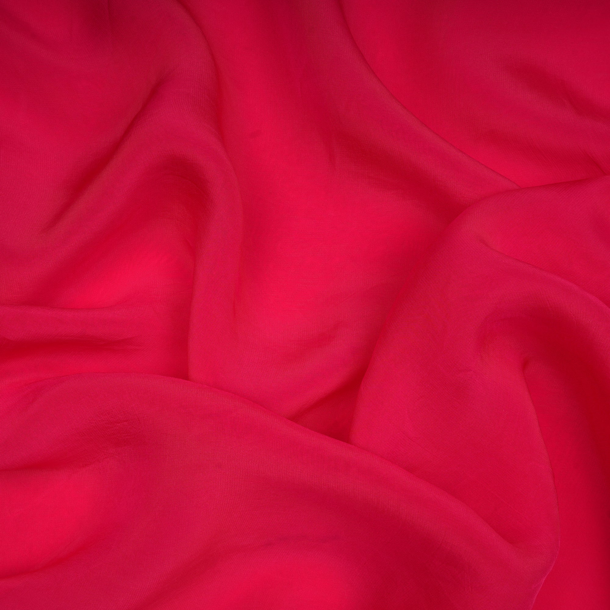 (Pre-Cut 1.30 Mtr)Virtual Pink Mill Dyed Viscose Organza Fabric