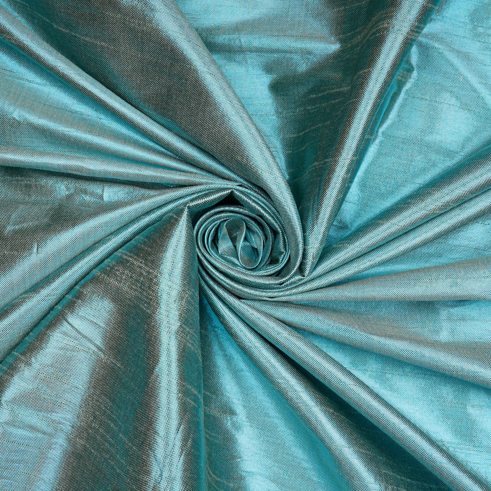 (Pre-Cut 1.90 Mtr)Blue Plain Poly-Cotton Fabric