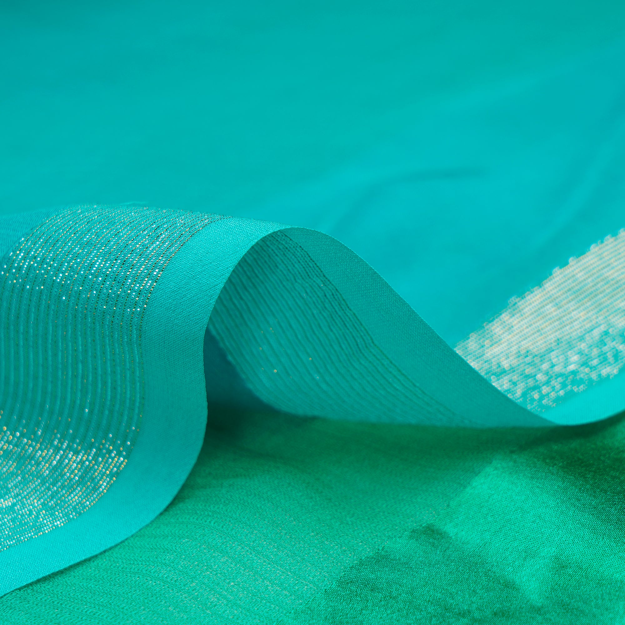 (Pre-Cut 3.60 Mtr) Multi Color Ombre Dyed Chiffon Silk Fabric