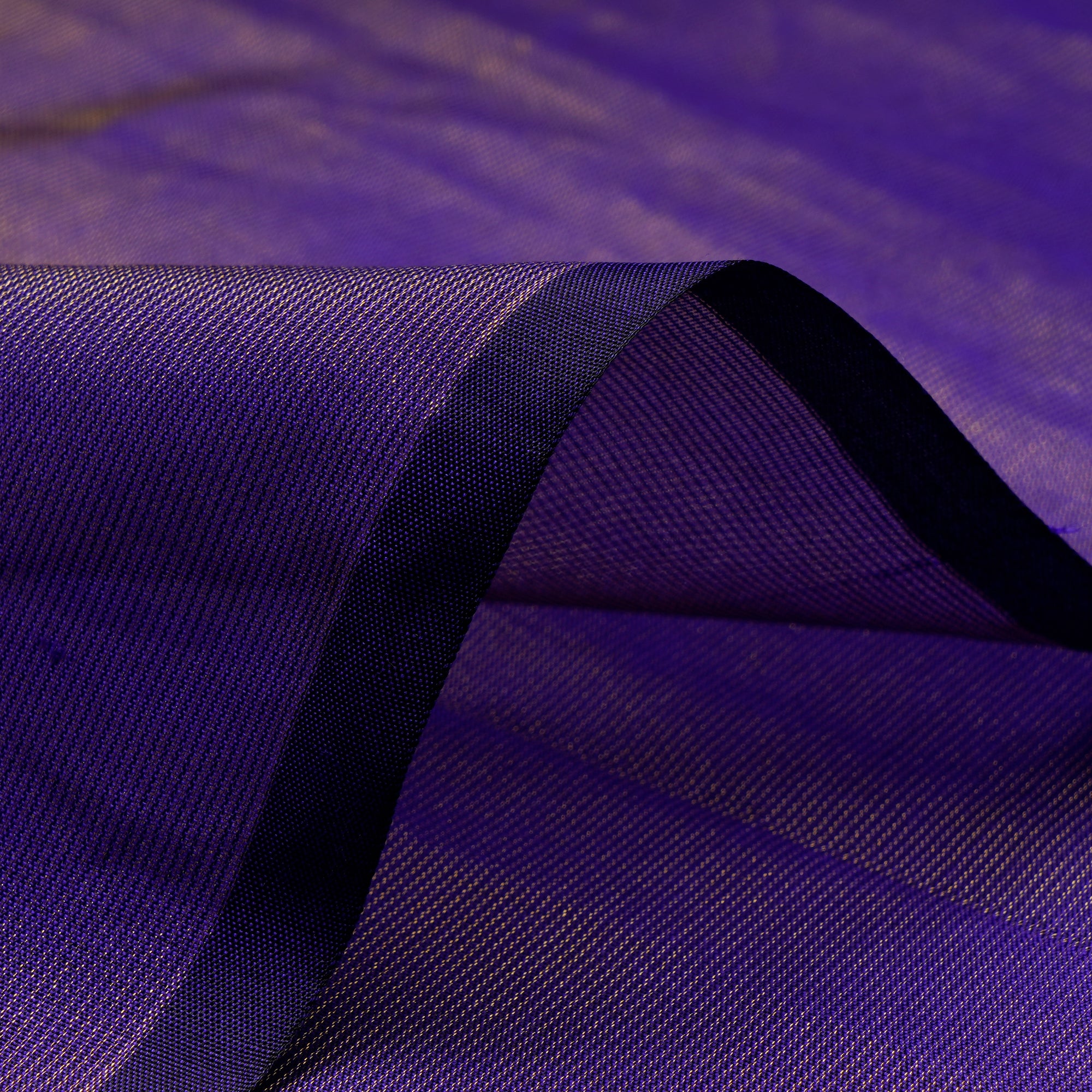 (Pre-Cut 1.50 Mtr)Golden- Purple Piece Dyed Plain Silk Fabric