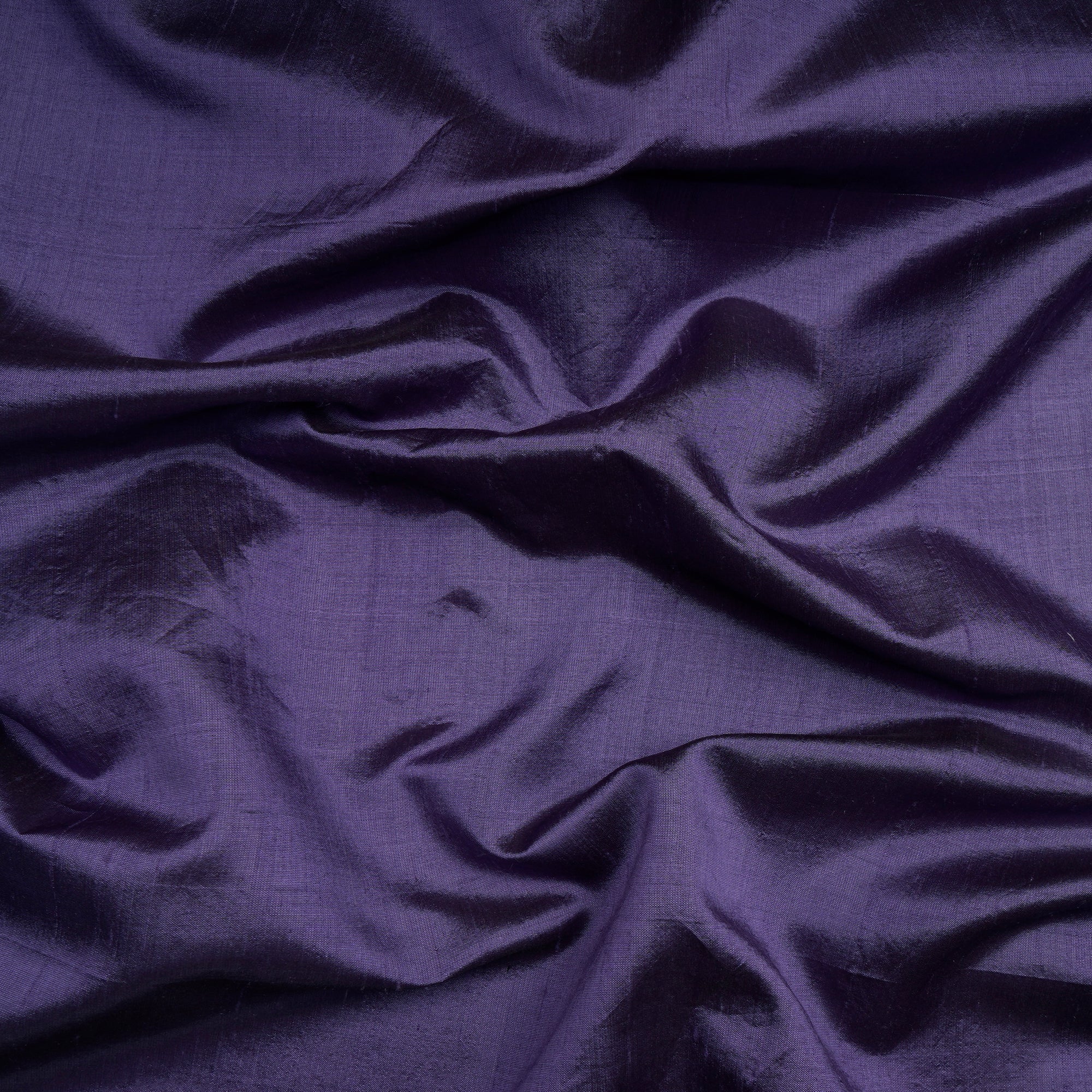 (Pre-Cut 0.90 Mtr)Purple Piece Dyed Plain Kora Dupion Silk Fabric