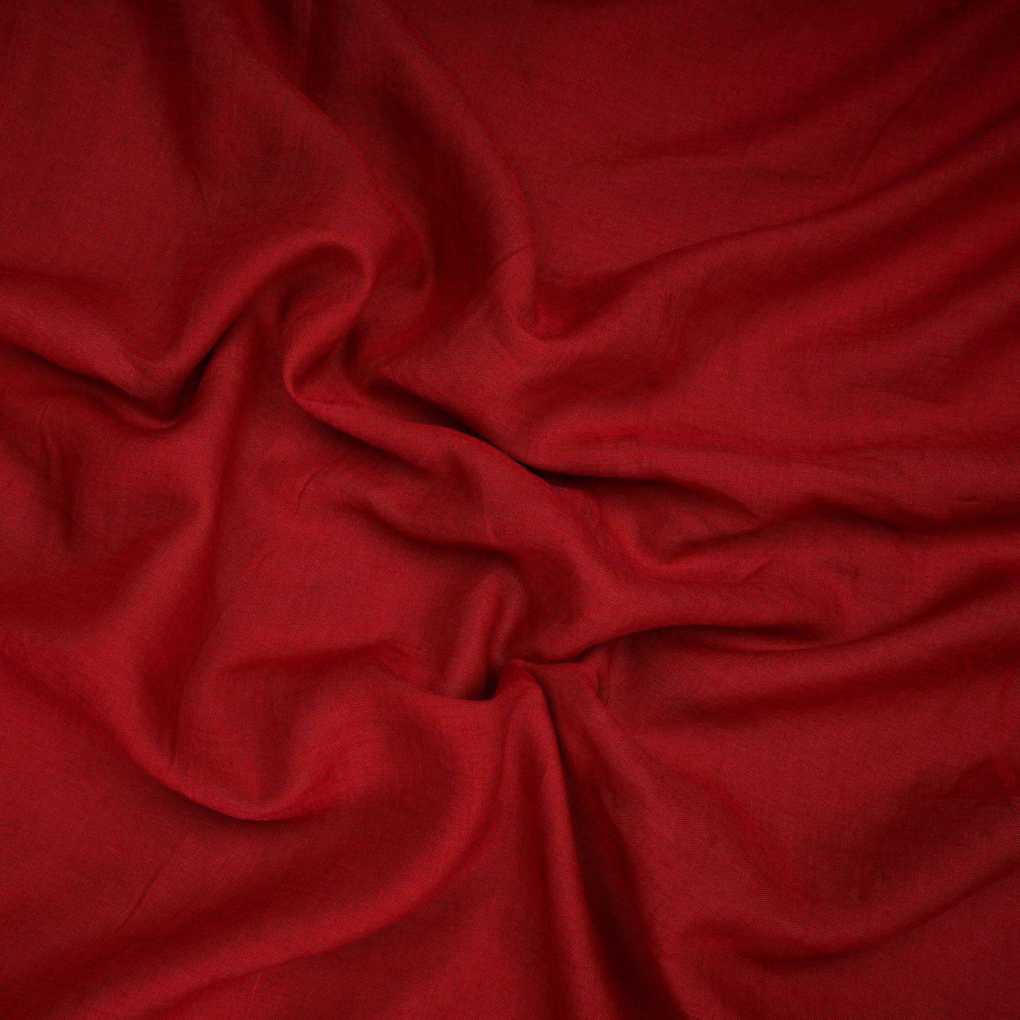 (Pre-Cut 3.50 Mtr)Urban Red Piece Dyed Plain Linocel Fabric