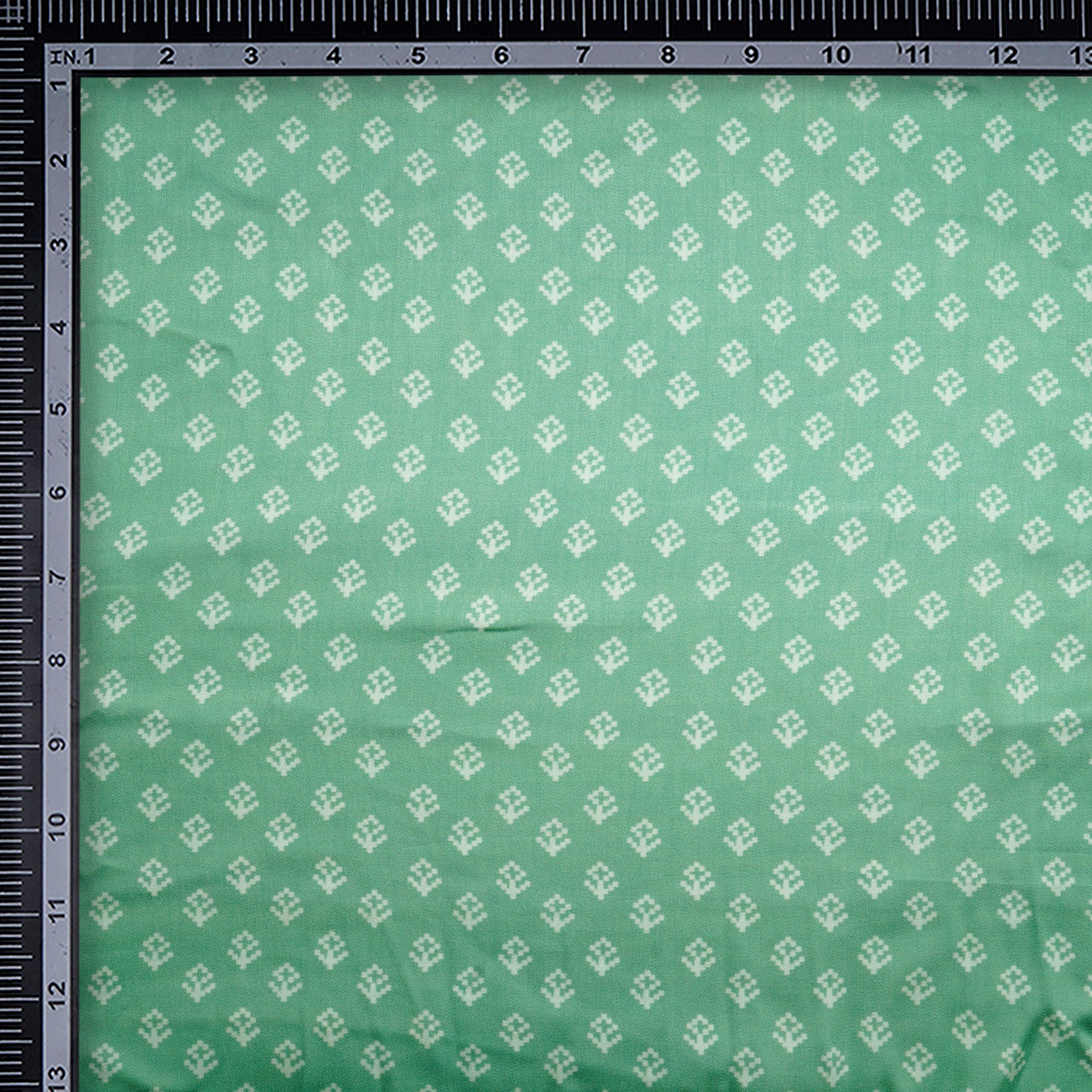 (Pre-Cut 4.00Mtr)Hemlock Floral Motif Pattern Digital Print Modal Maple Silk Fabric