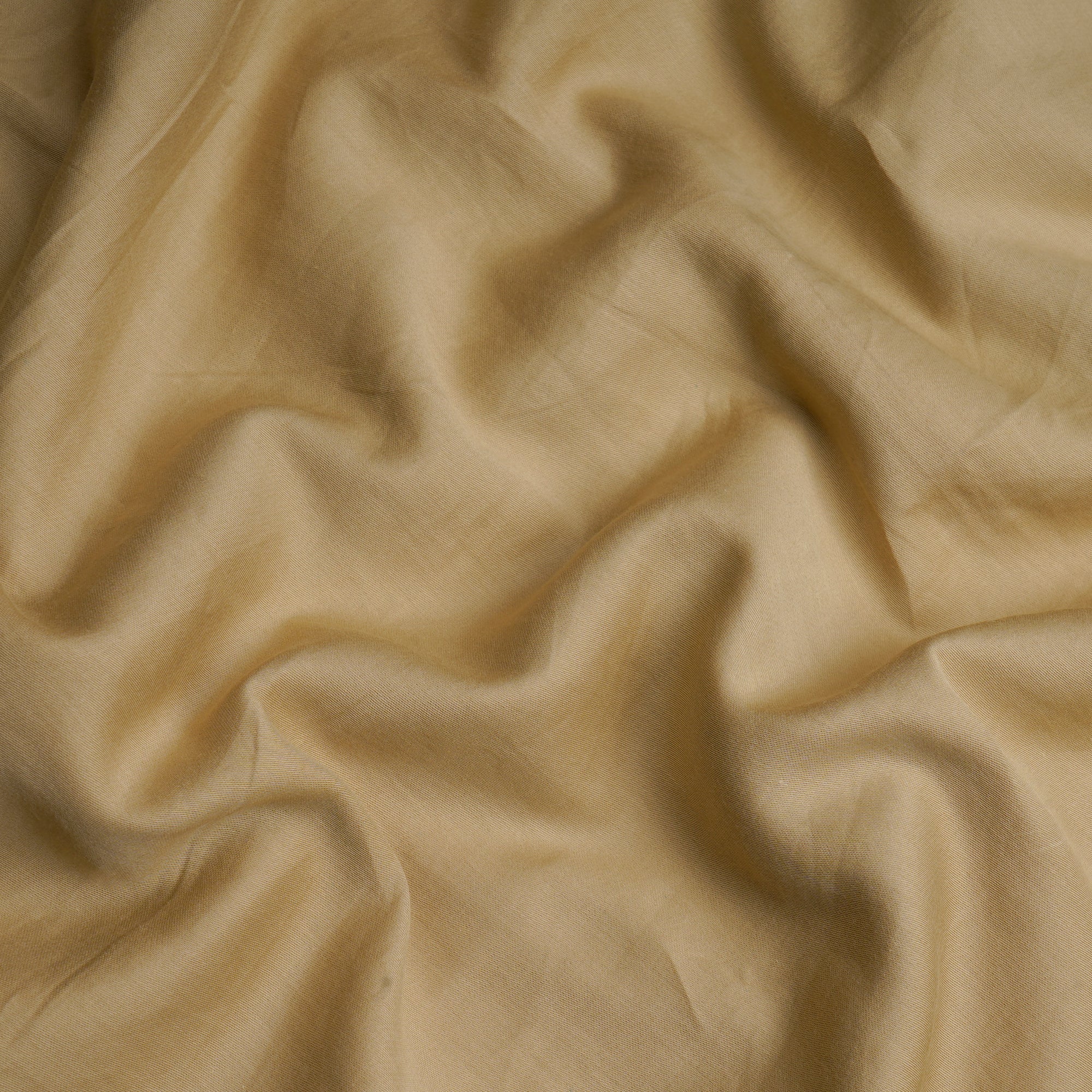 (Pre-Cut 3.25 Mtr)Beige Piece Dyed Plain Cotton Lycra Fabric