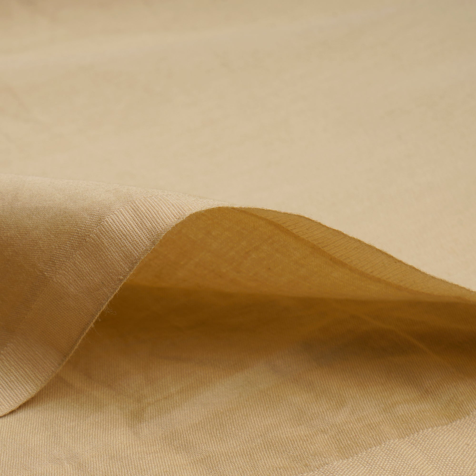 (Pre-Cut 3.25 Mtr)Beige Piece Dyed Plain Cotton Lycra Fabric