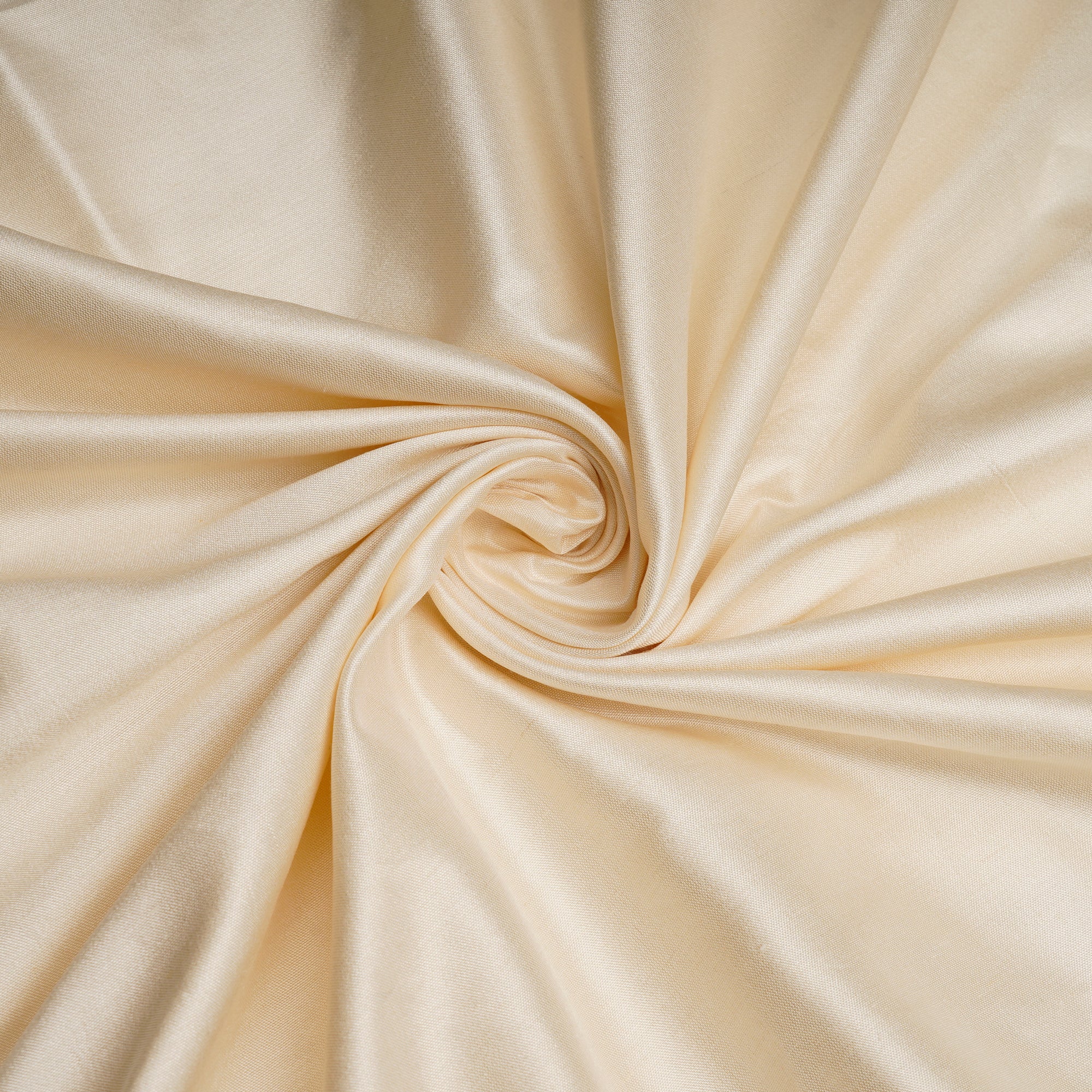 (Pre-Cut 1.40 Mtr)Cream Piece Dyed Plain Natural Spun Silk Fabric