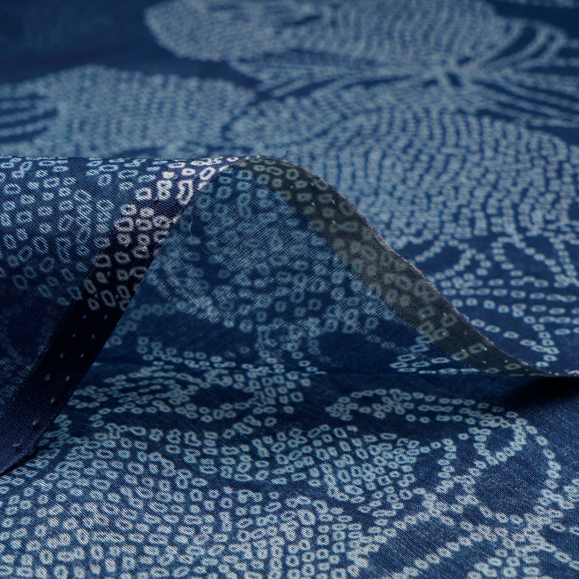 (Pre-Cut 2.00 Mtr)Oceana Floral Pattern Digital Print Fine Chanderi Fabric