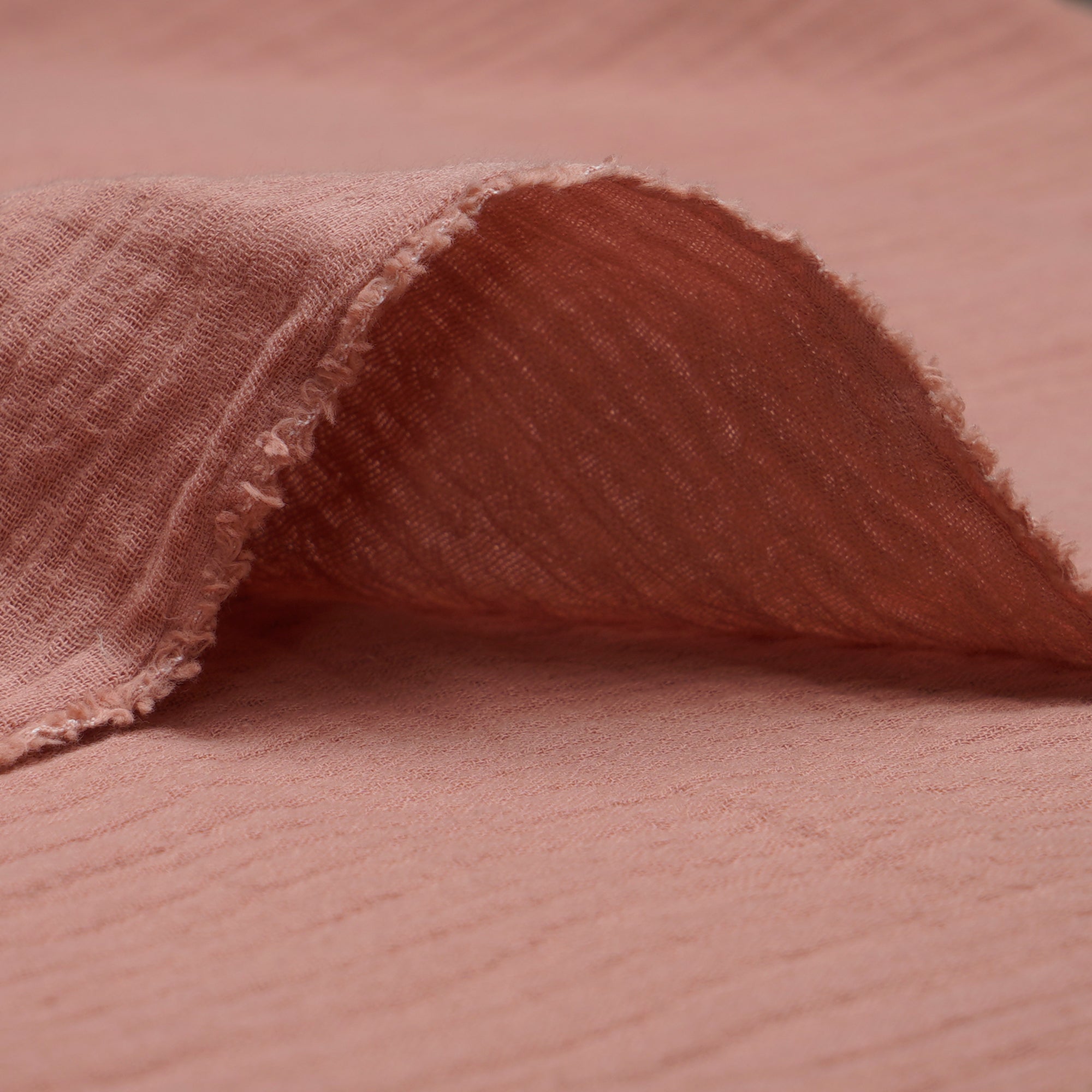 (Pre-Cut 2.70 Mtr)Peach Beige Piece Dyed Cotton Fabric