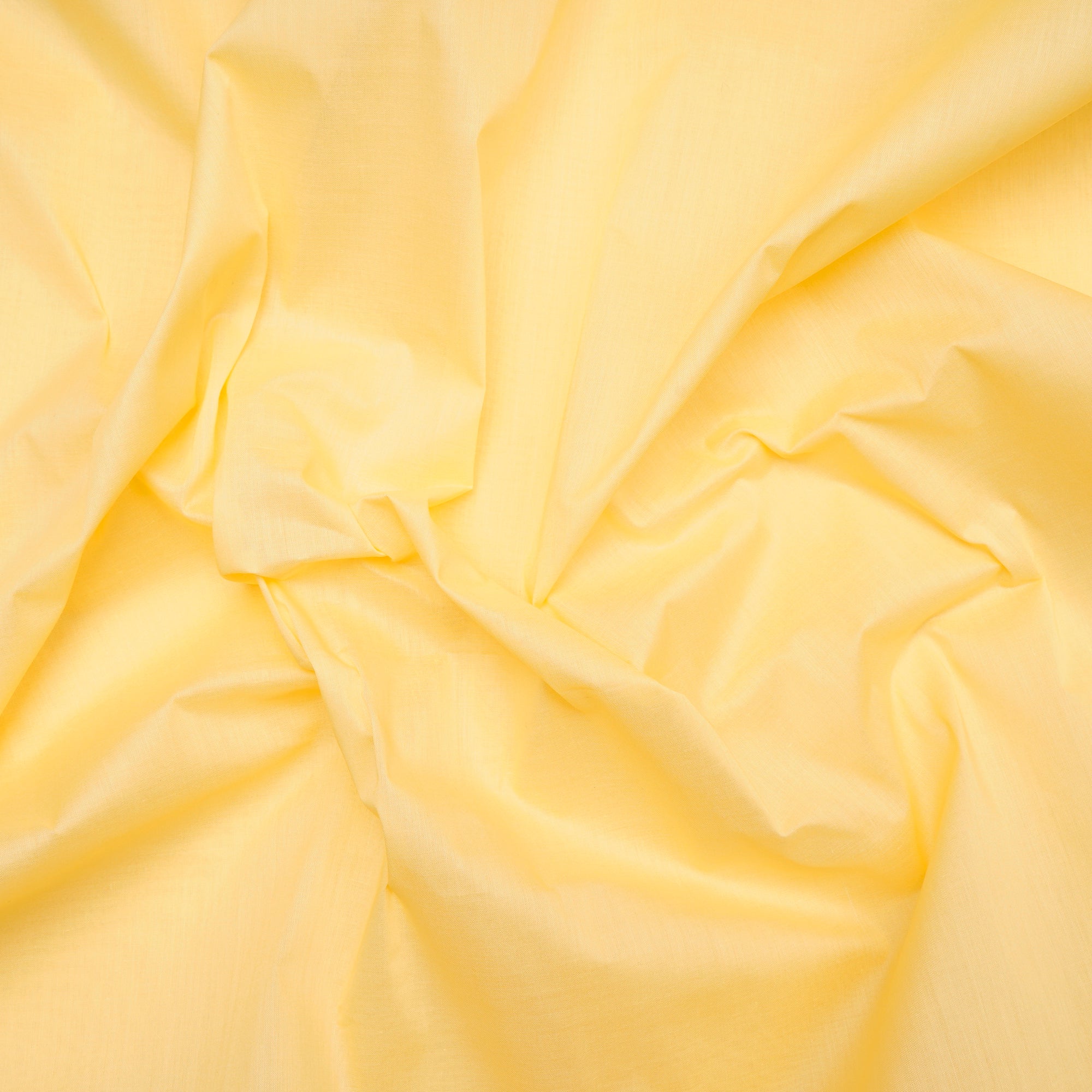 (Pre-Cut 1.50 Mtr)Yellow Piece Dyed Pure Cotton Lawn Fabric