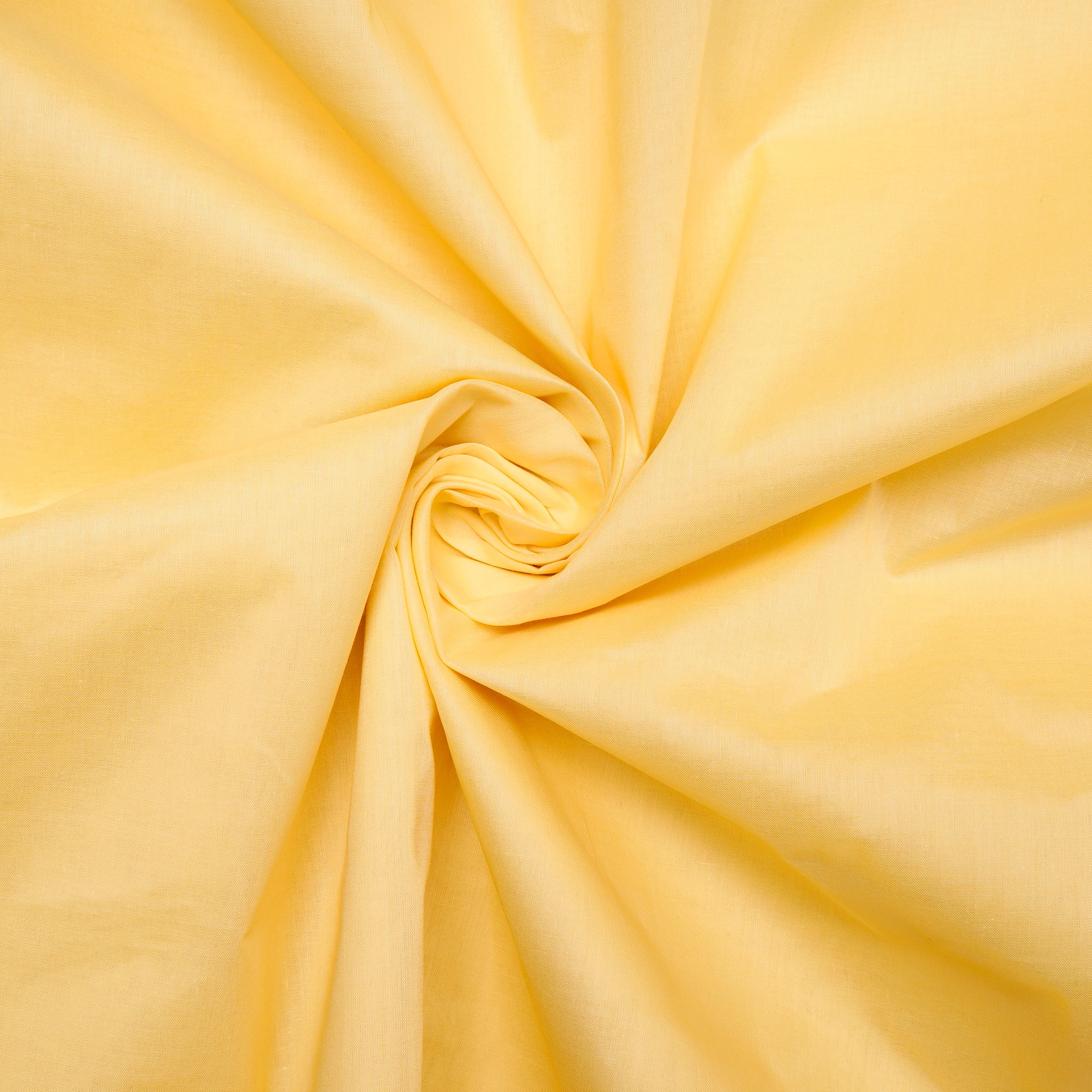 (Pre-Cut 1.50 Mtr)Yellow Piece Dyed Pure Cotton Lawn Fabric