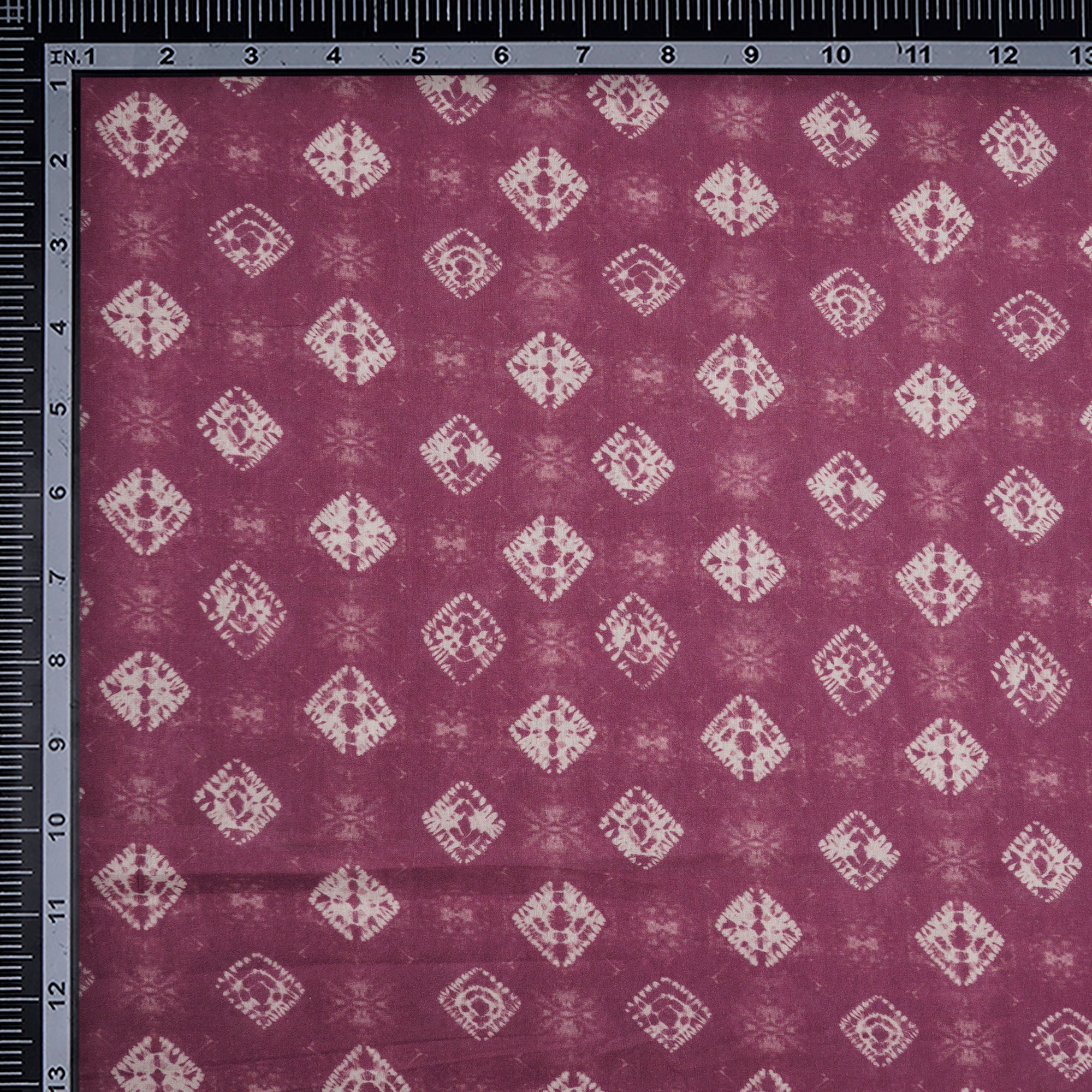 (Pre-Cut 2.90Mtr)Light Purple Bandhani Pattern Digital Print Voile Cotton Fabric