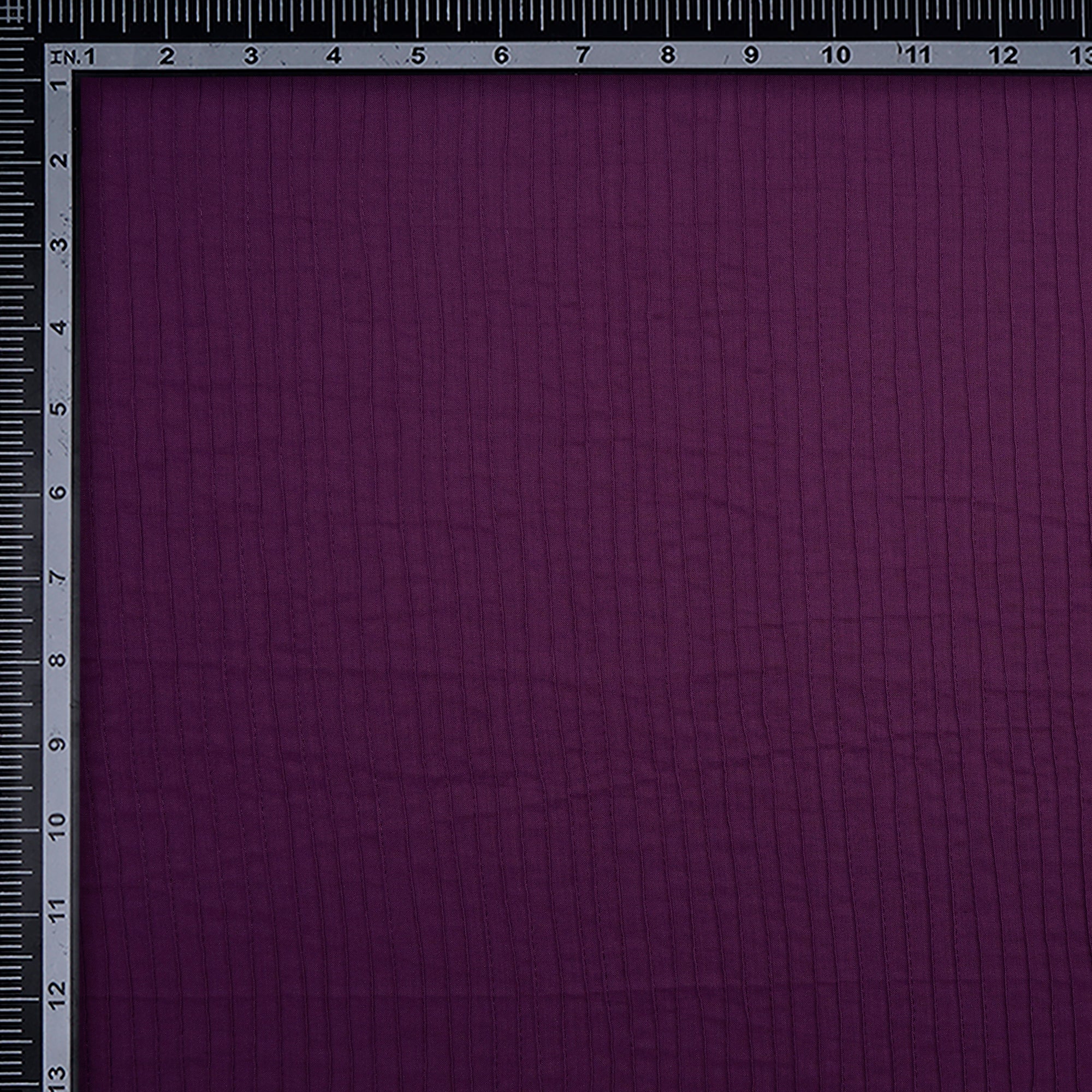 (Pre-Cut 1.00 Mtr)Dark Purple Pintuck Pattern High Twist Cotton Voile Fabric
