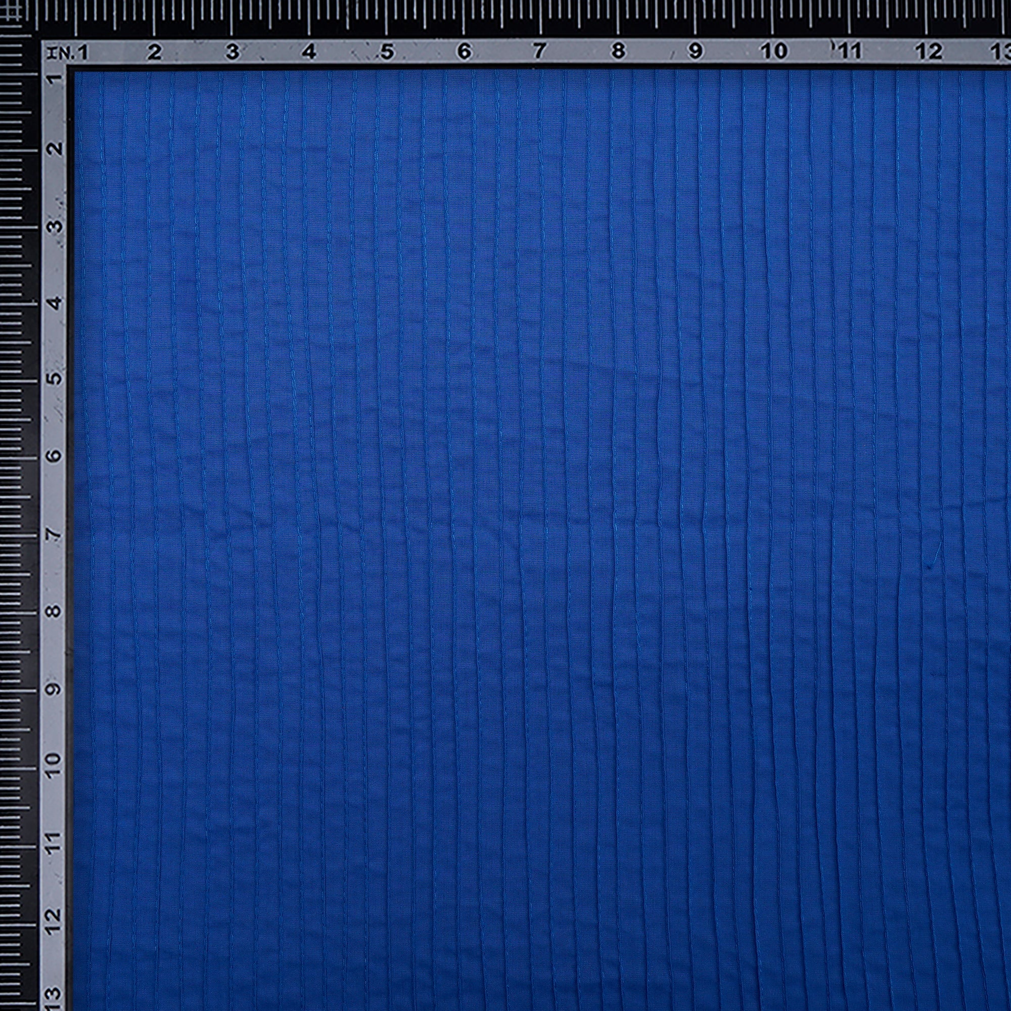 (Pre-Cut 1.30 Mtr)Nebulas Blue Pintuck Pattern High Twist Cotton Voile Fabric