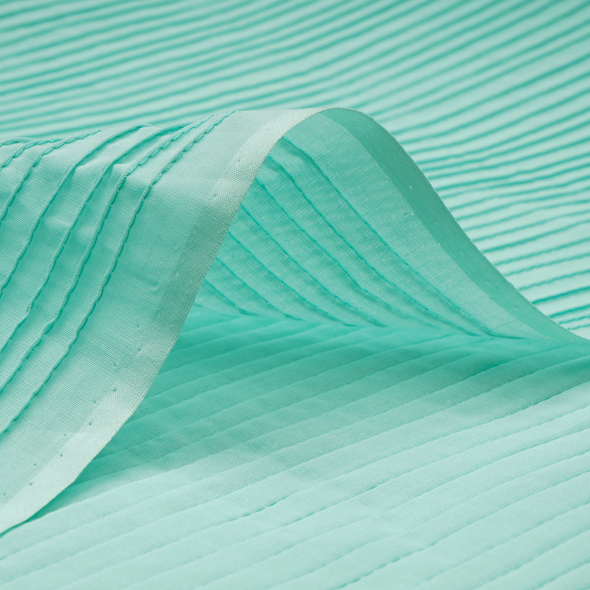 (Pre-Cut 2.00 Mtr)Beach Glass Pintuck Pattern High Twist Cotton Voile Fabric