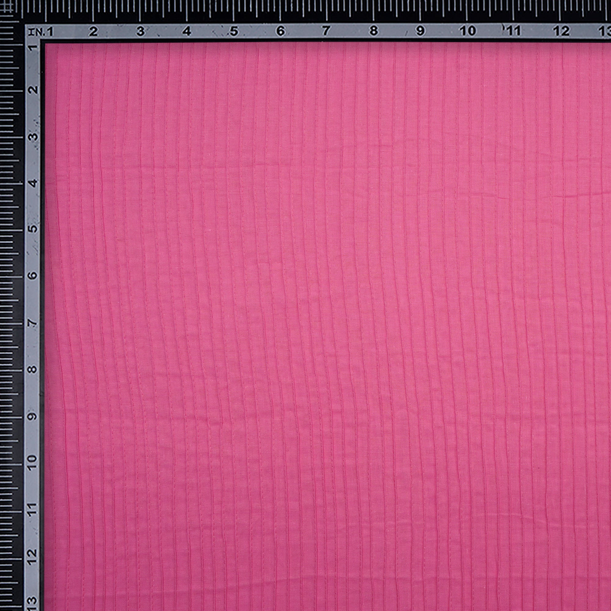 (Pre-Cut 2.50 Mtr)Pink Cosmos Pintuck Pattern High Twist Cotton Voile Fabric