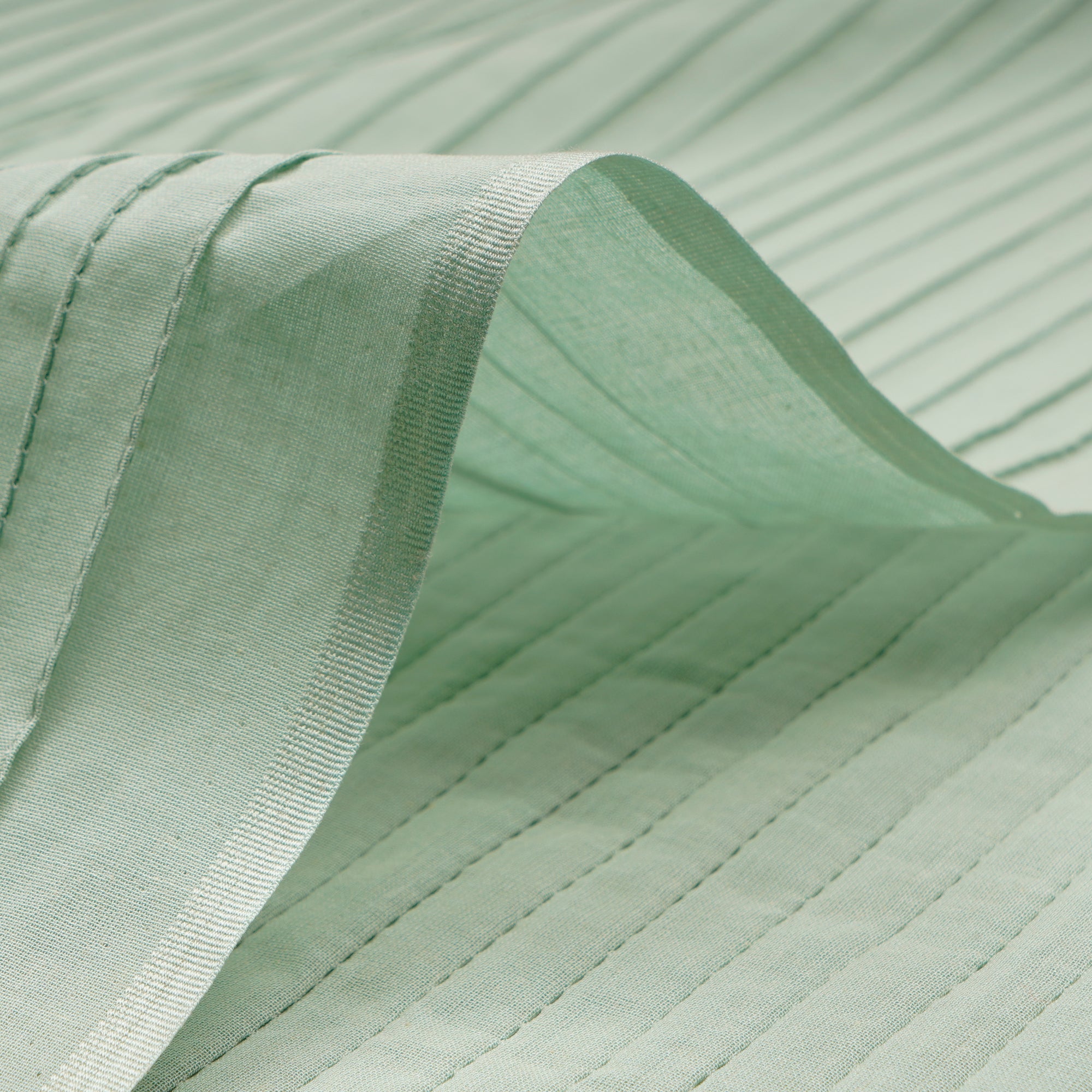 (Pre-Cut 3.00 Mtr)Aqua Island Pintuck Pattern High Twist Cotton Voile Fabric