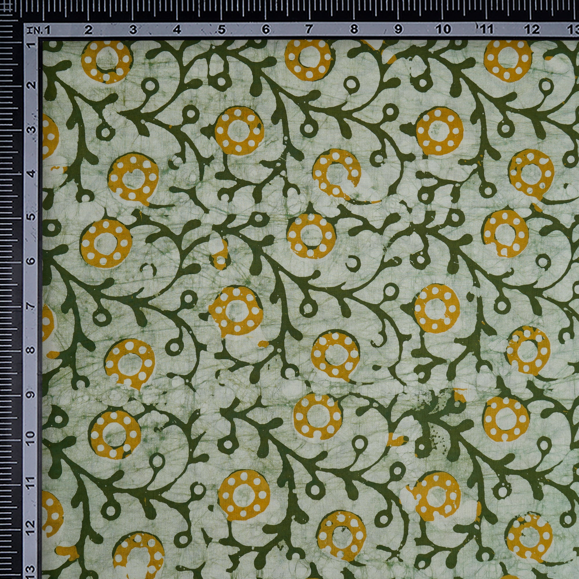 (Pre-Cut 3.00Mtr)Basil Handcrafted Waxed Batik Printed Cotton Fabric