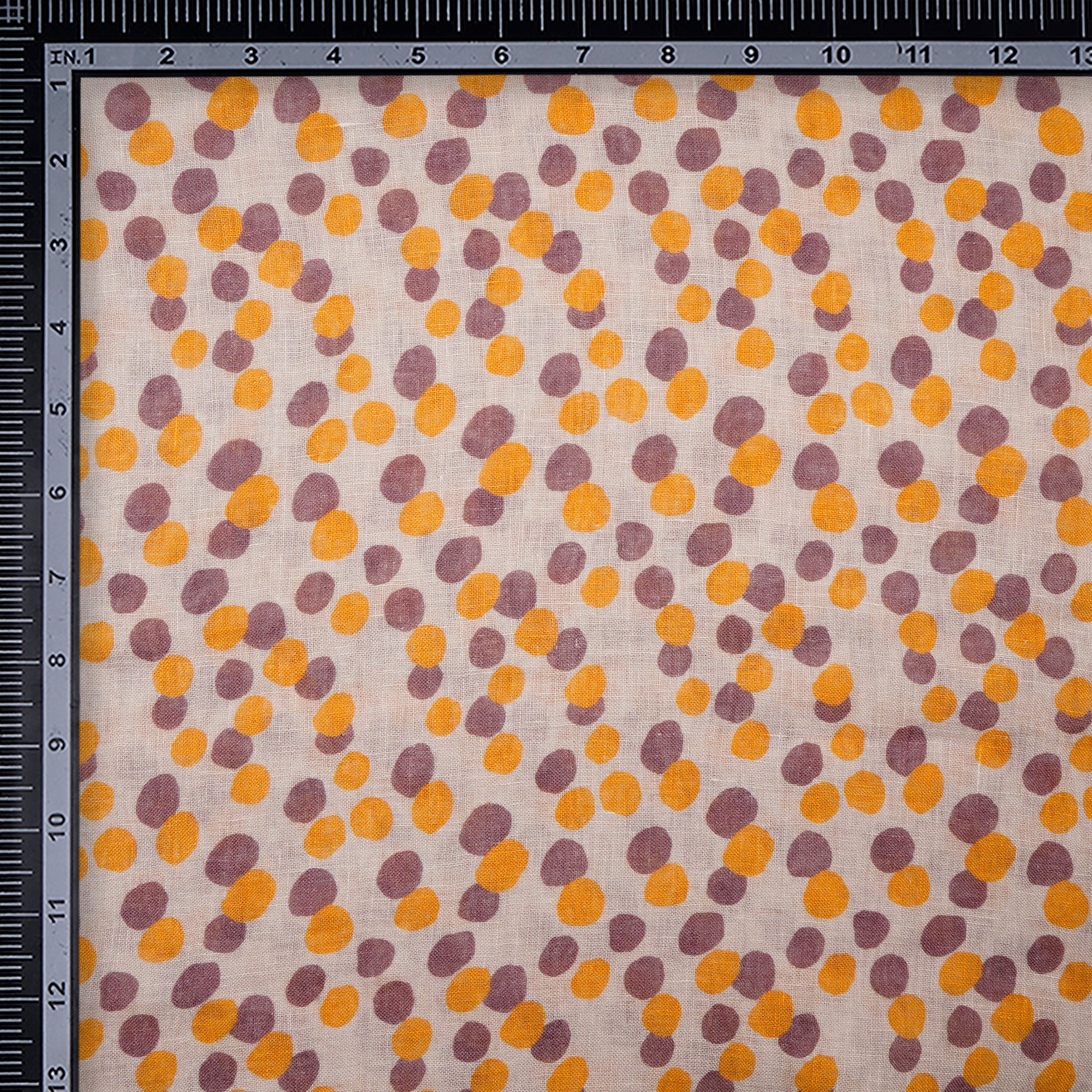 (Pre-Cut 2.00 Mtr)Multi Color Geometric Pattern Digital Print Gauge Linen Fabric