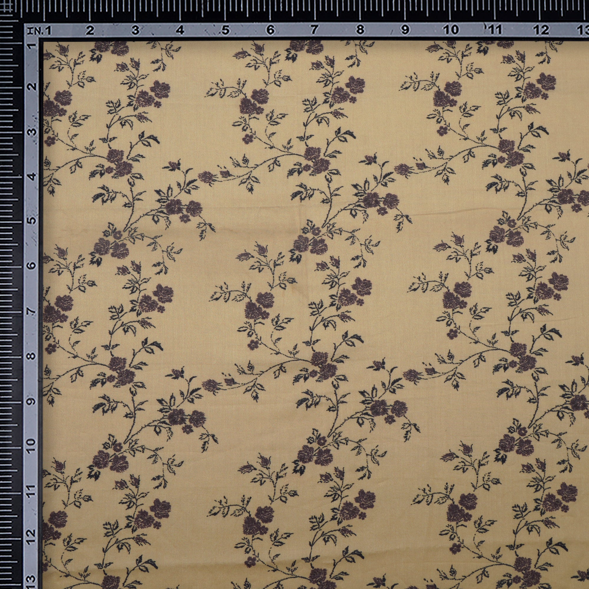(Pre-Cut 1.10Mtr)Laguna Yellow Color Digital Print Cotton Lawn Fabric