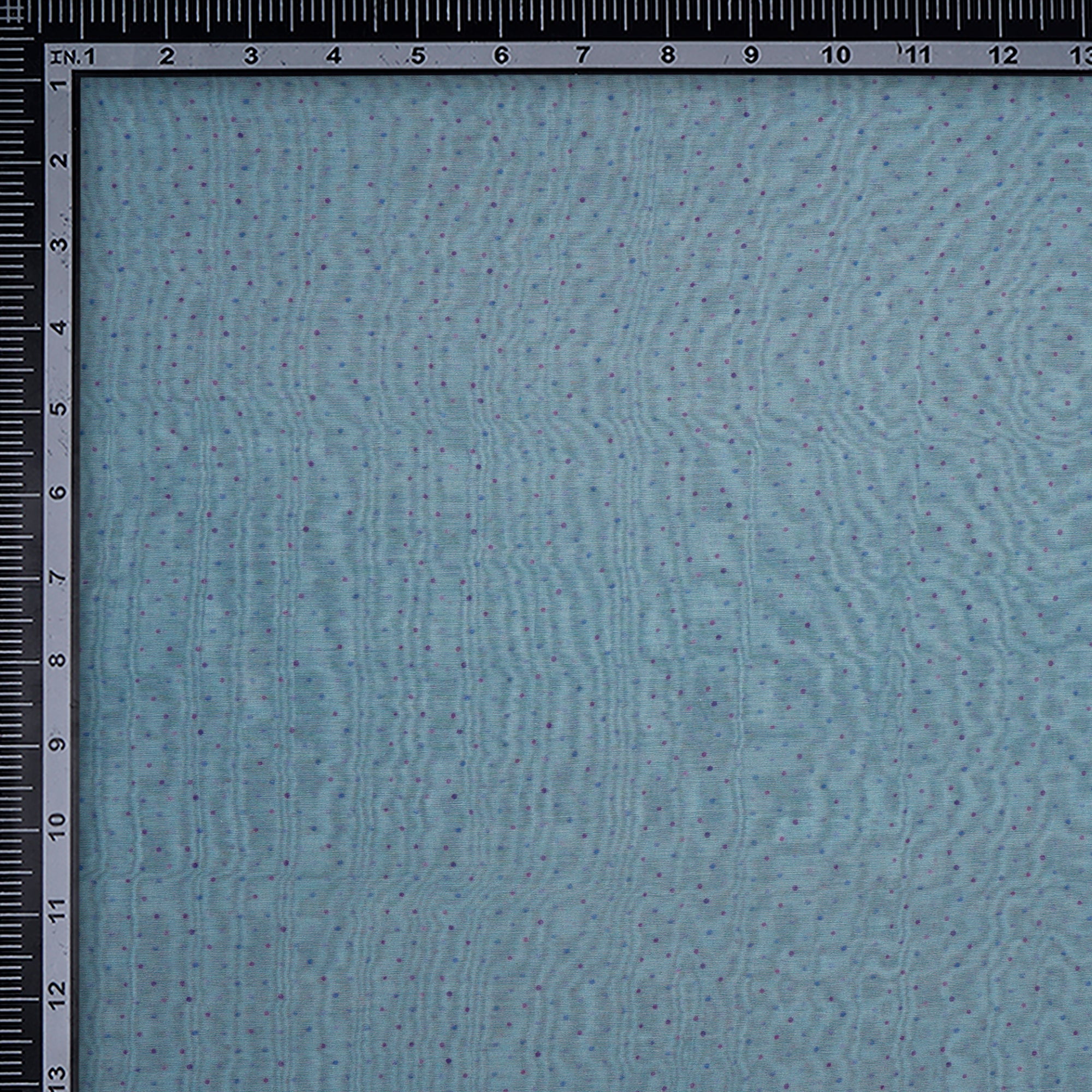 (Pre-Cut 3.70Mtr)Starlight Blue All Over Pattern Digital Print Chanderi Fabric