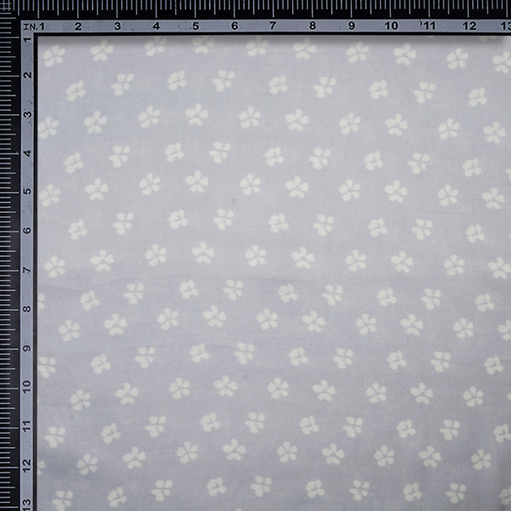 (Pre-Cut 2.40 Mtr)Cloud Color Floral Pattern Digital Print Bemberg Modal Satin Fabric