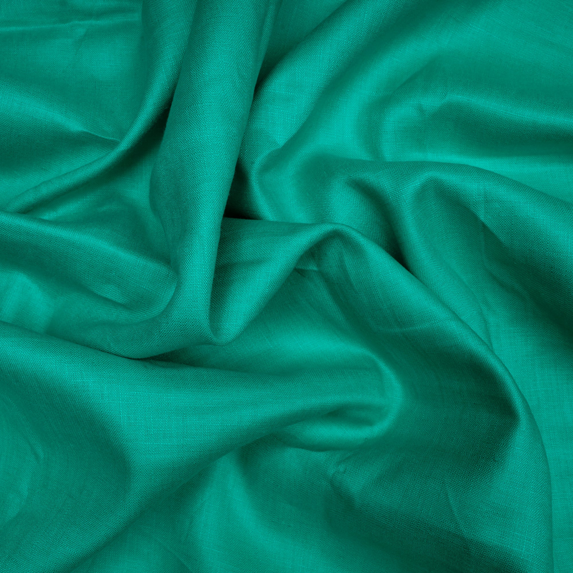 Aqua Green Chambray Premium Linen Unstitched Men's Shirt Piece (58 Inches | 1.40 Meters)