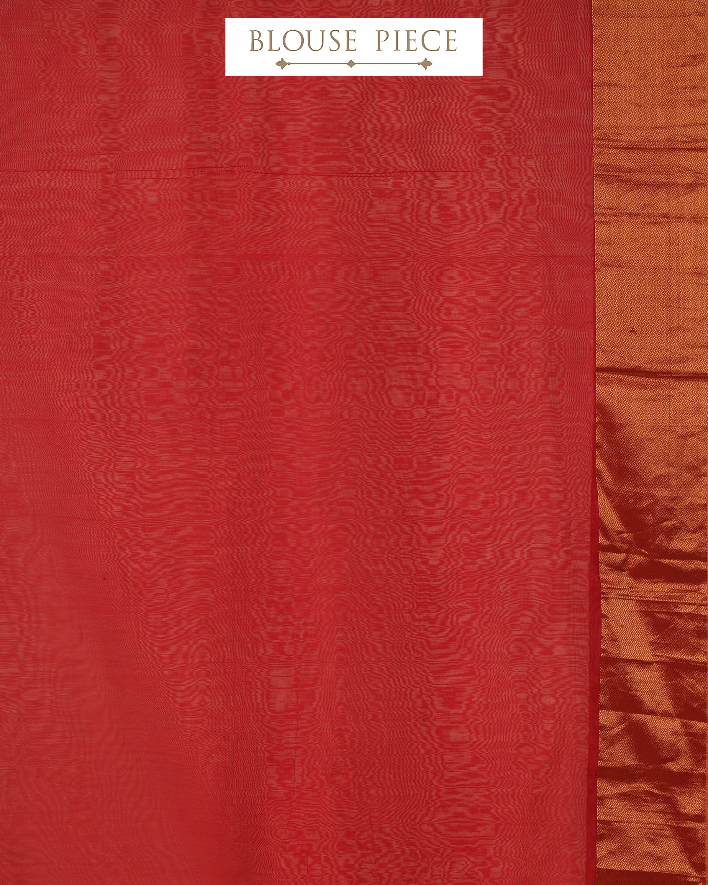 Red Color Handwoven Chanderi Saree With Blouse Piece