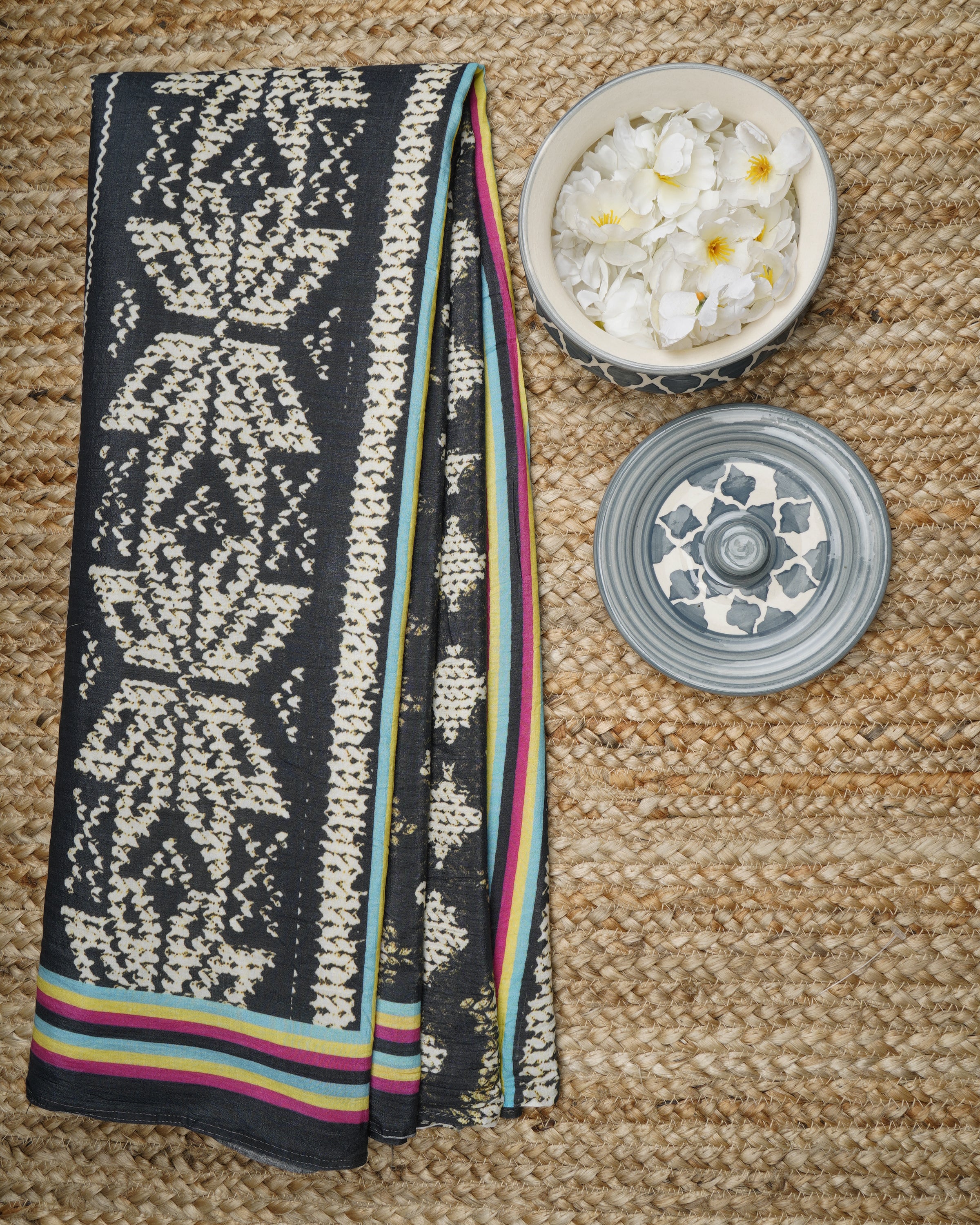 Cream Color Handwoven Cotton Silk Saree